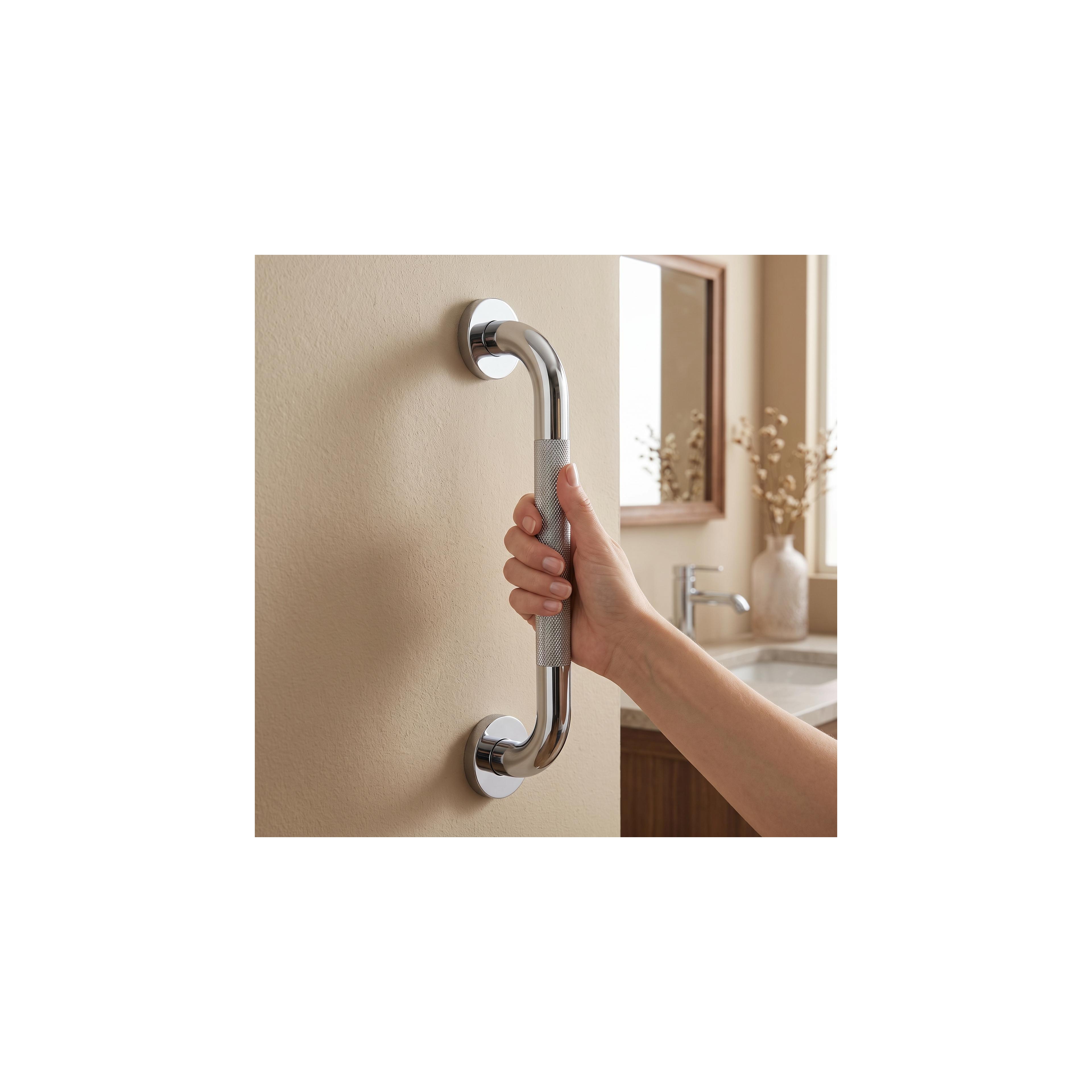 Barre d'appui de salle de bain antidérapante 104 Chrome