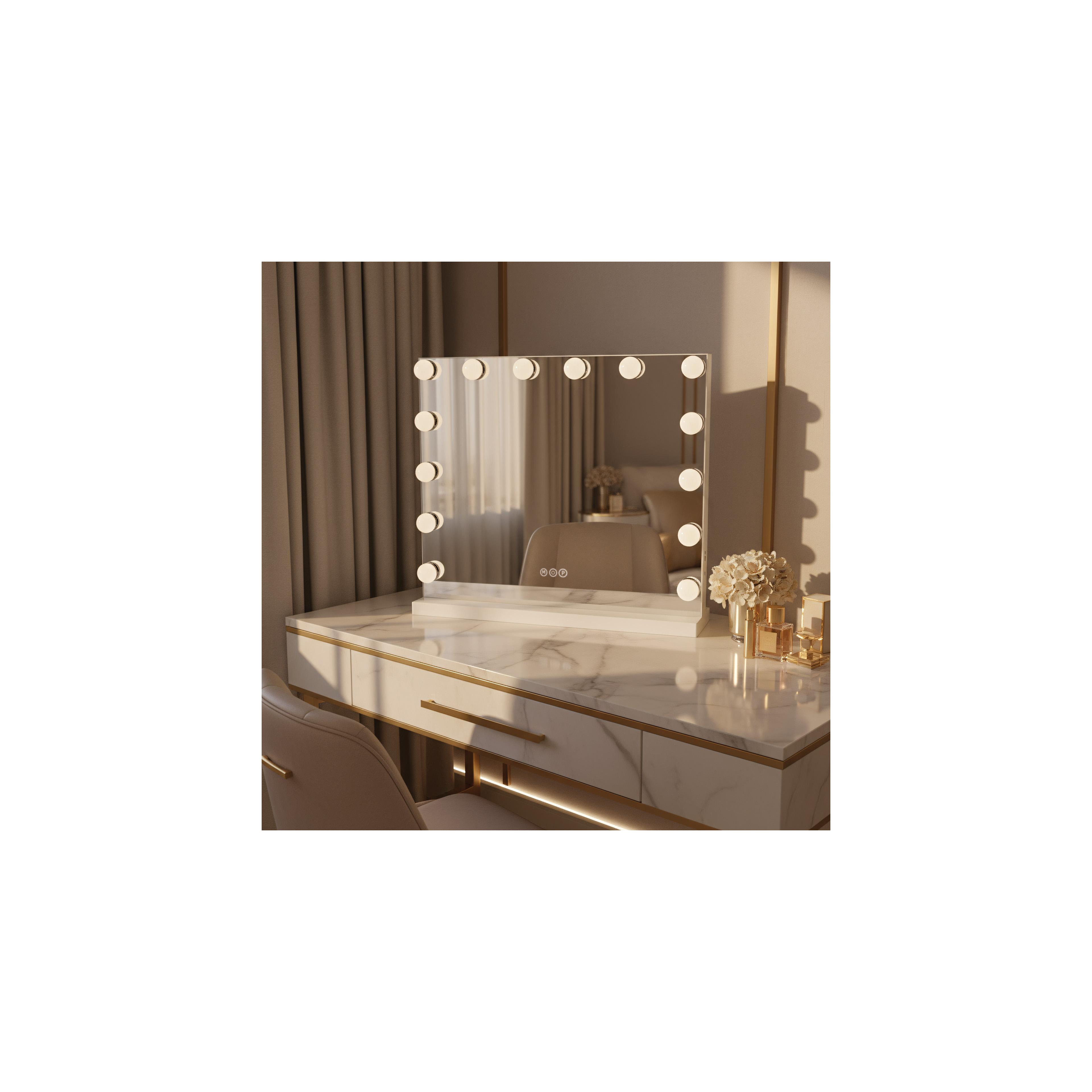 Mirror LED HOLLYWOOD White