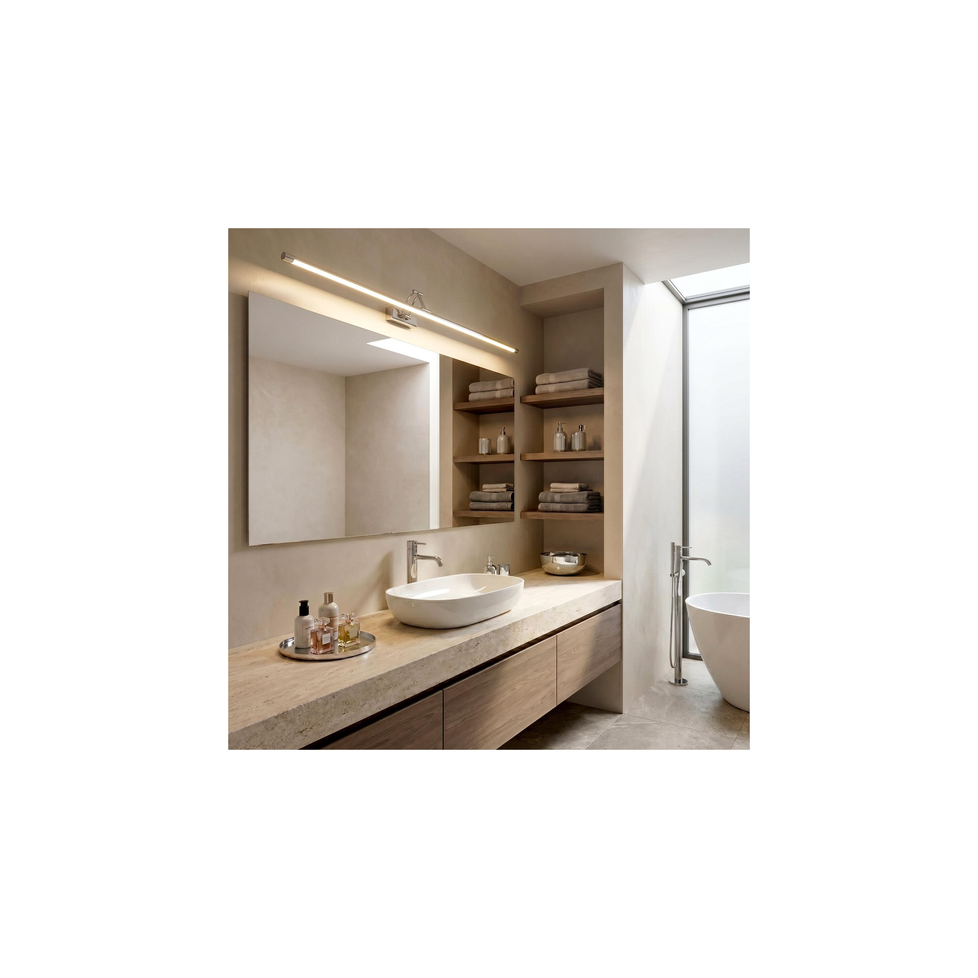 Badrum vägg LED-lampa SWE018-1W 80cm Chrome