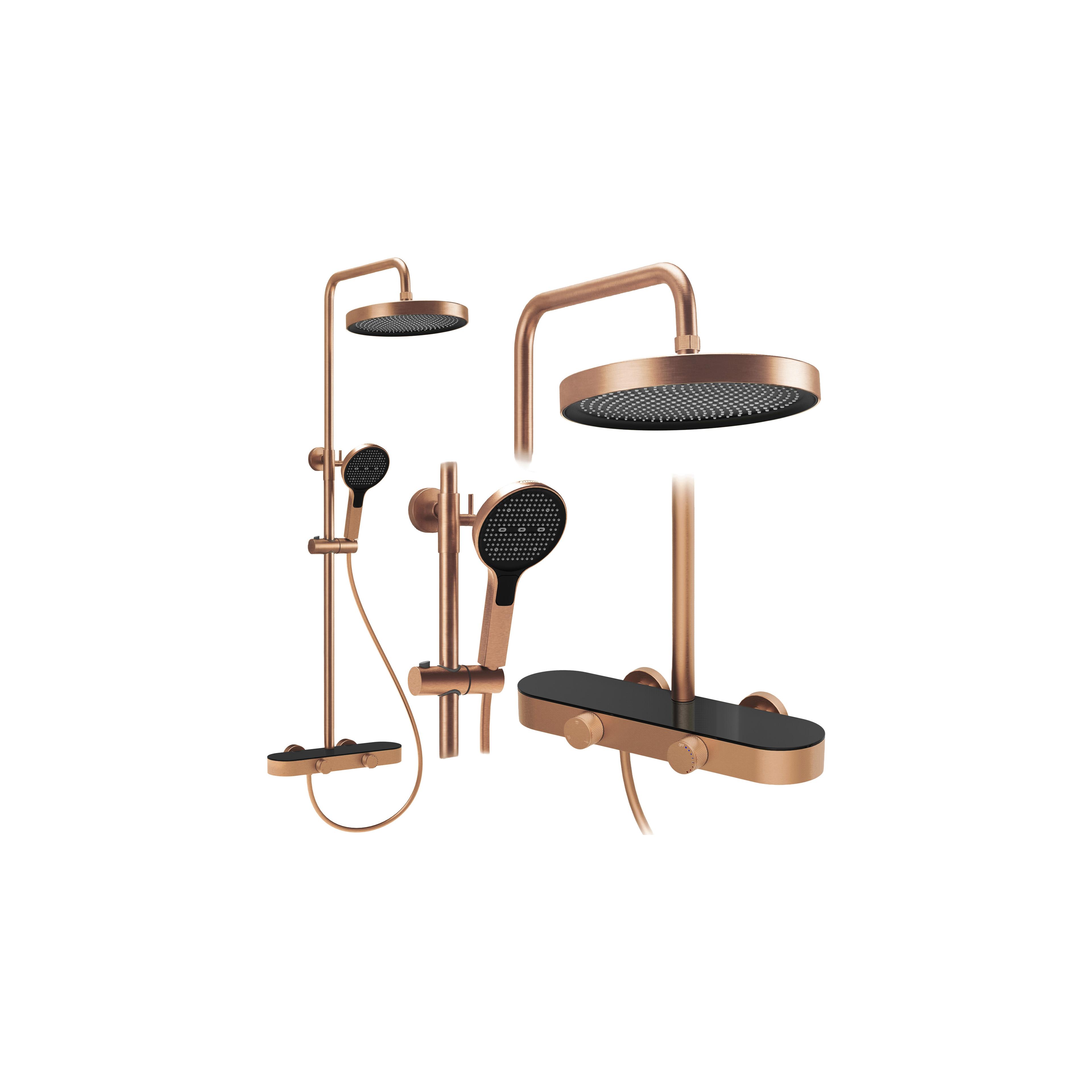 Ρυθμιζόμενη Στήλη Ντουζ  REA Creo Brush Copper 87- 128 εκ.