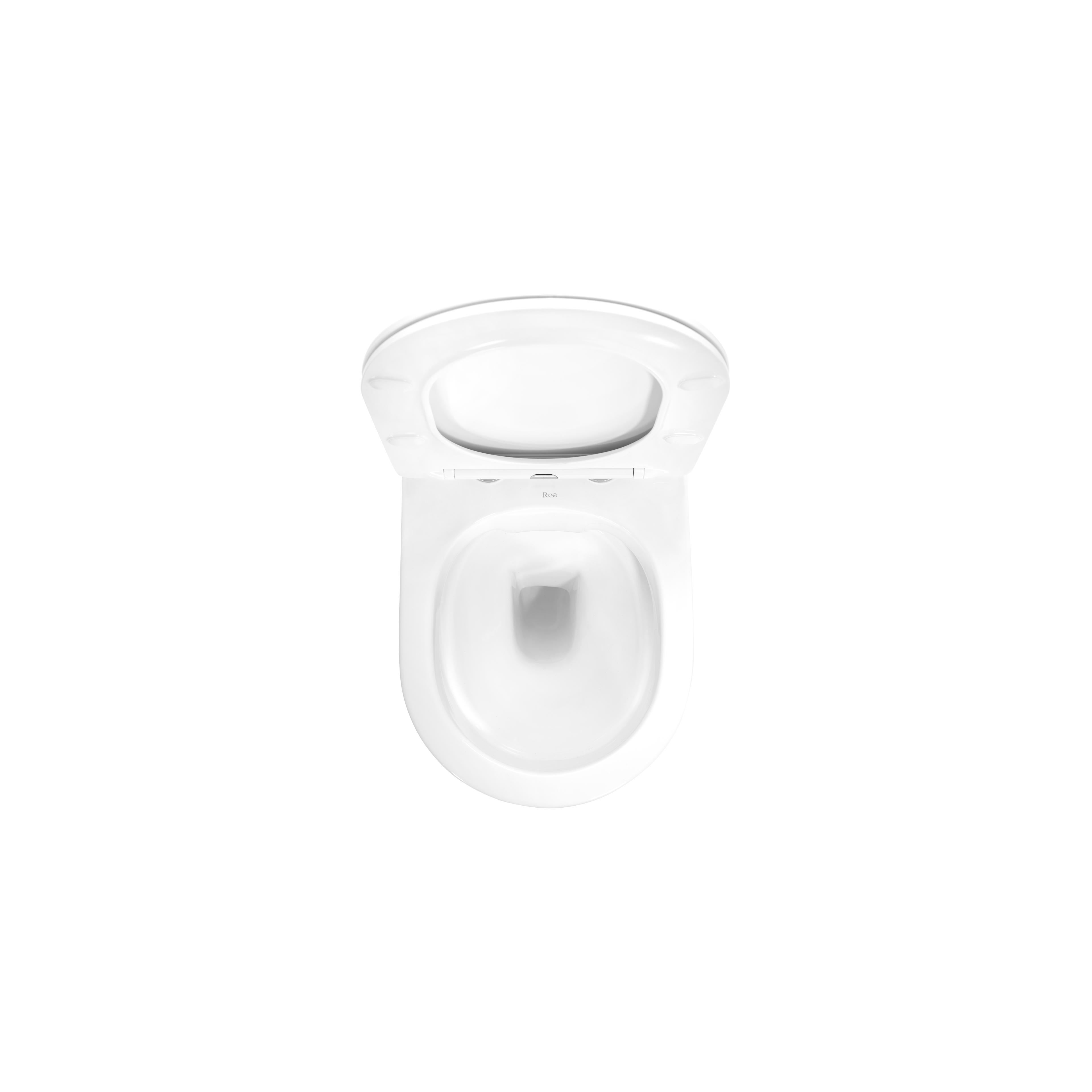 Klozetas pakabinamas Rea Carlo white Mini Flat Gold Edge