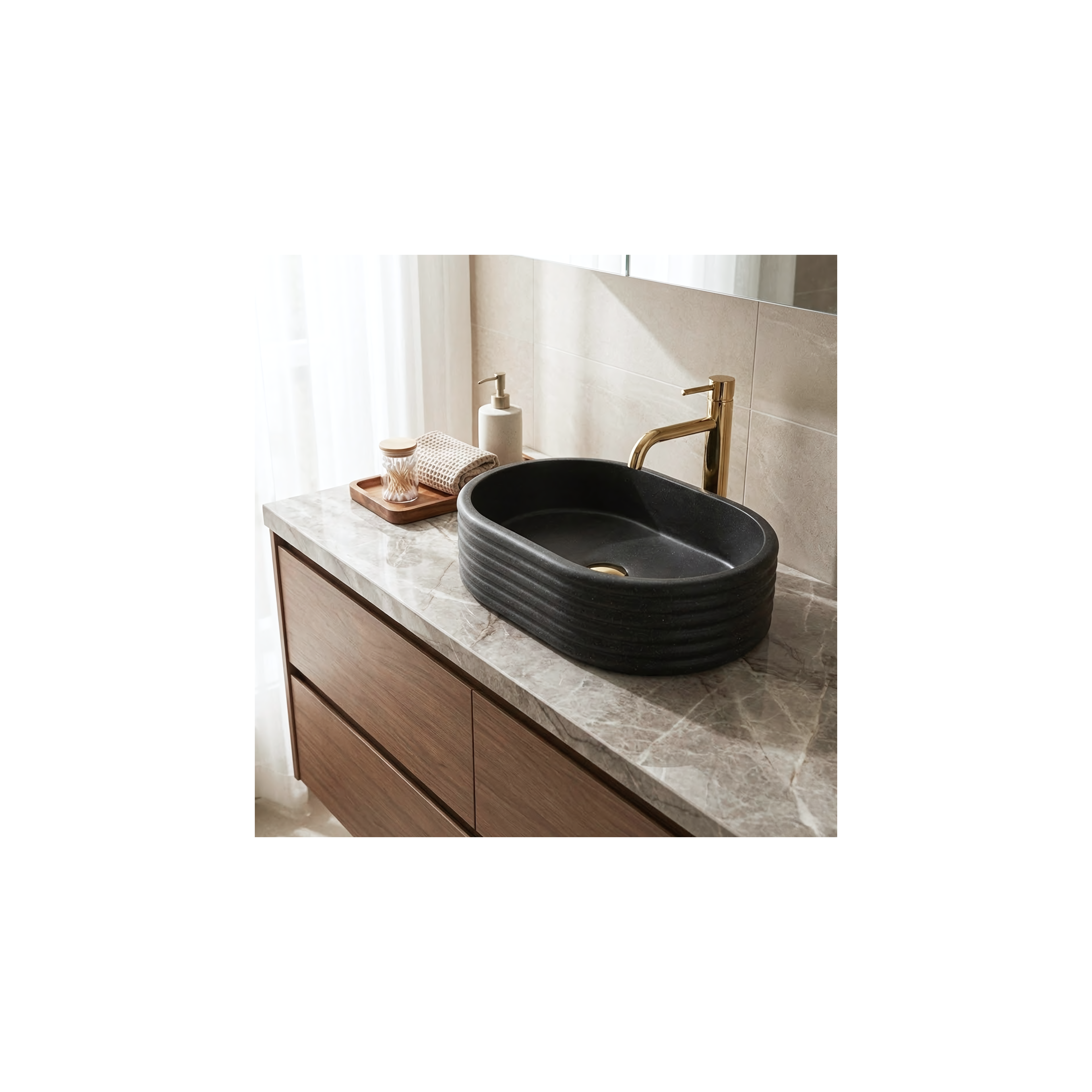 Countertop Basin Rea Nicoletta Black