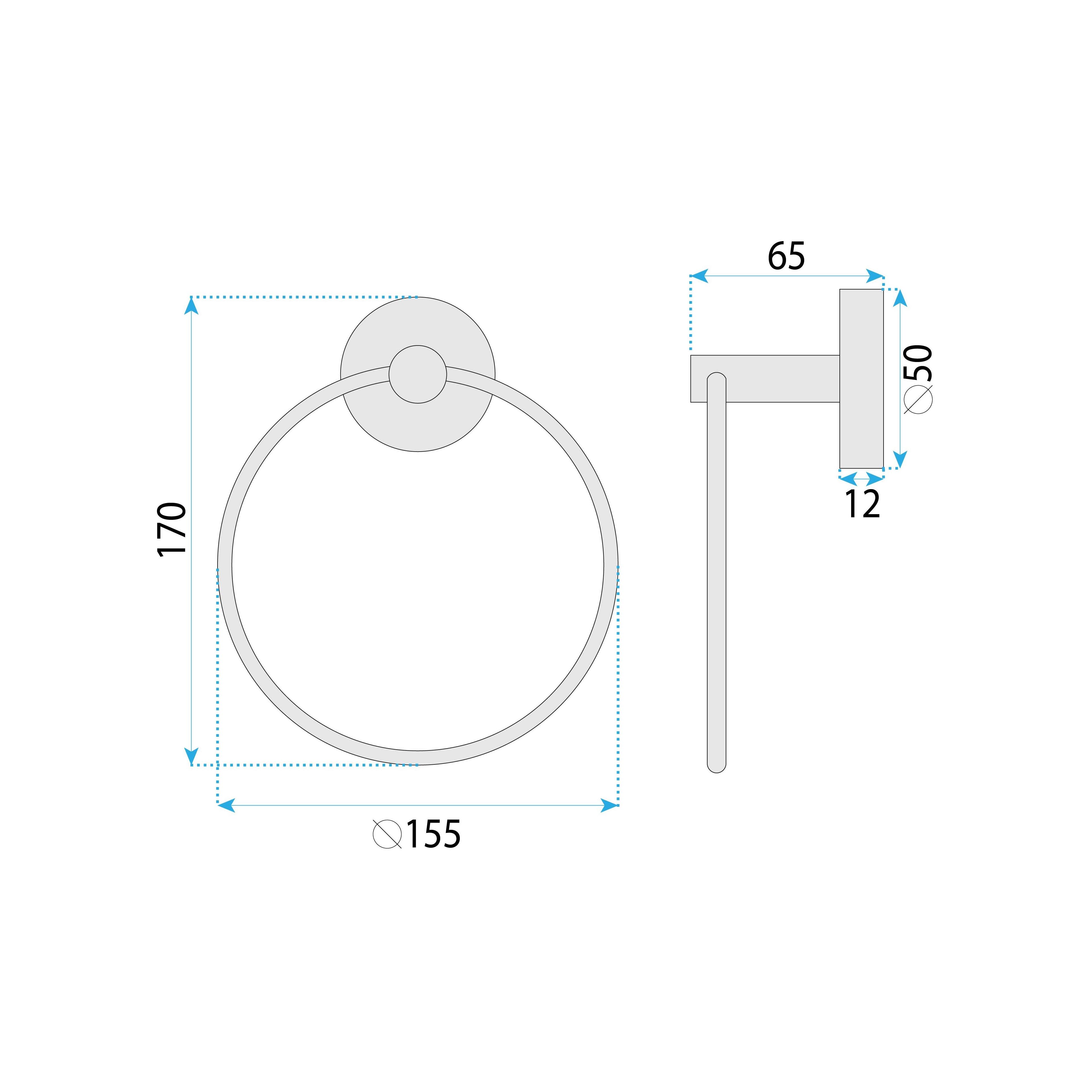 Bathroom hanger Ring 6610 Modern Copper