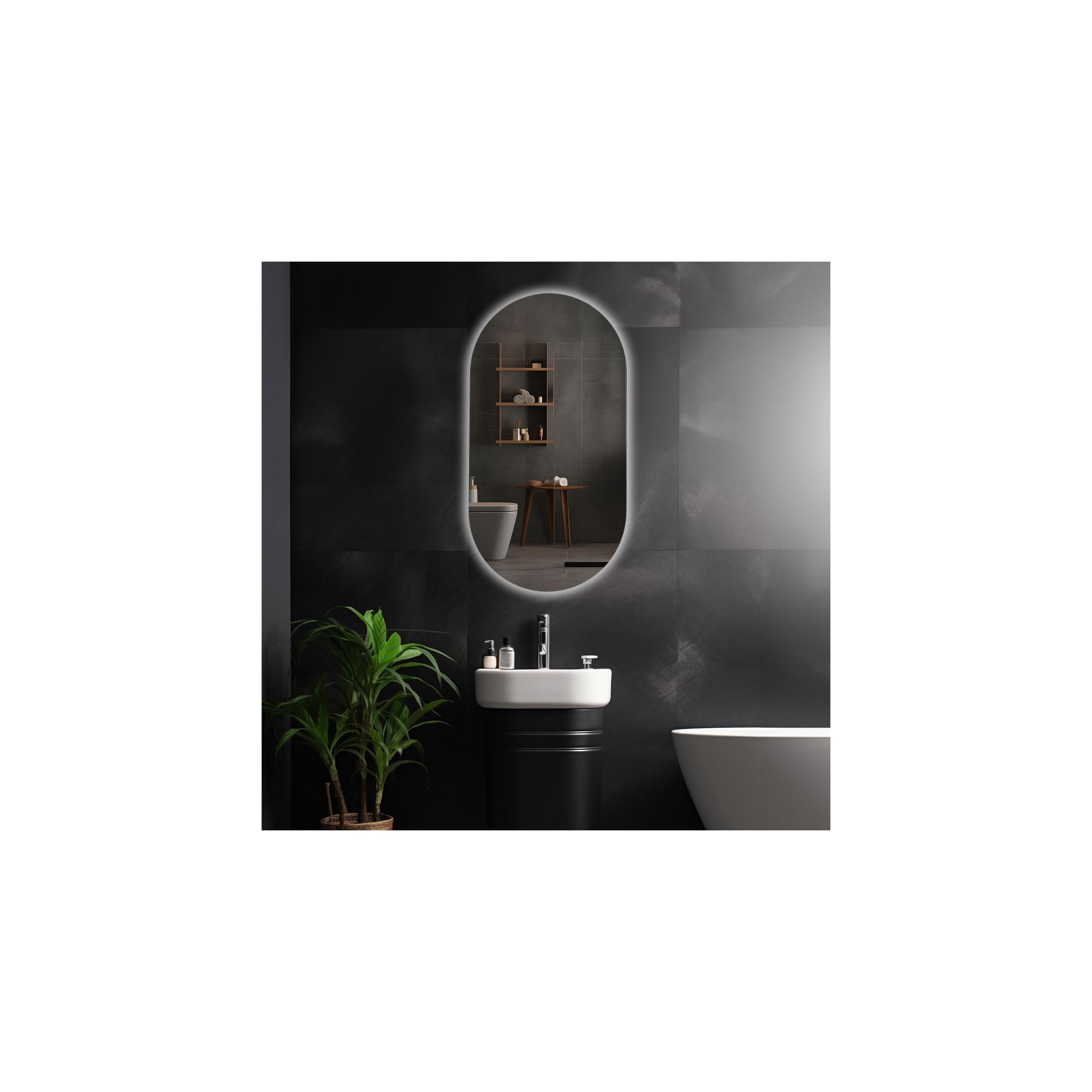 Veidrodis LED EGG 60x80 cm