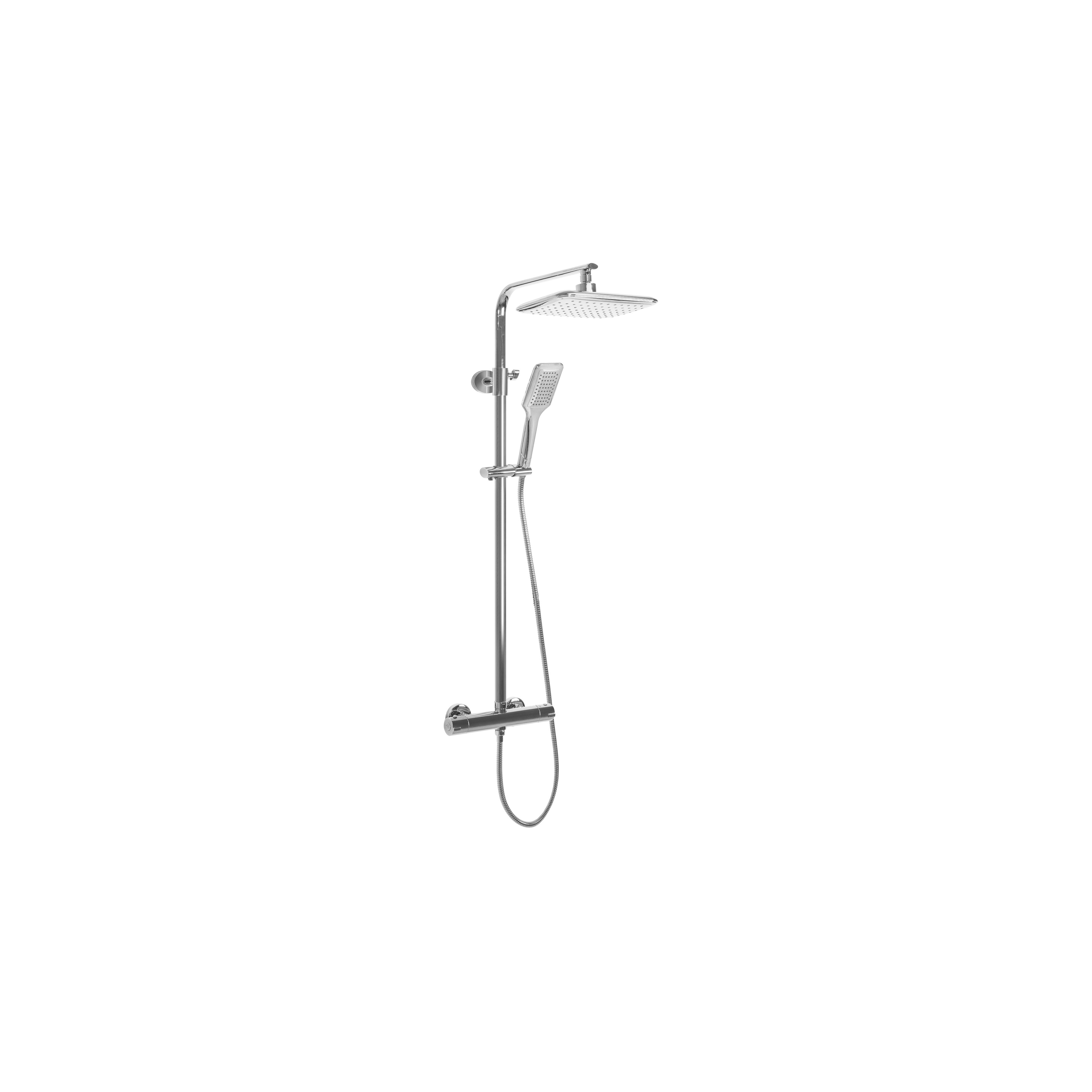 Conjunto de chuveiro REA Tom Chrome com termostato