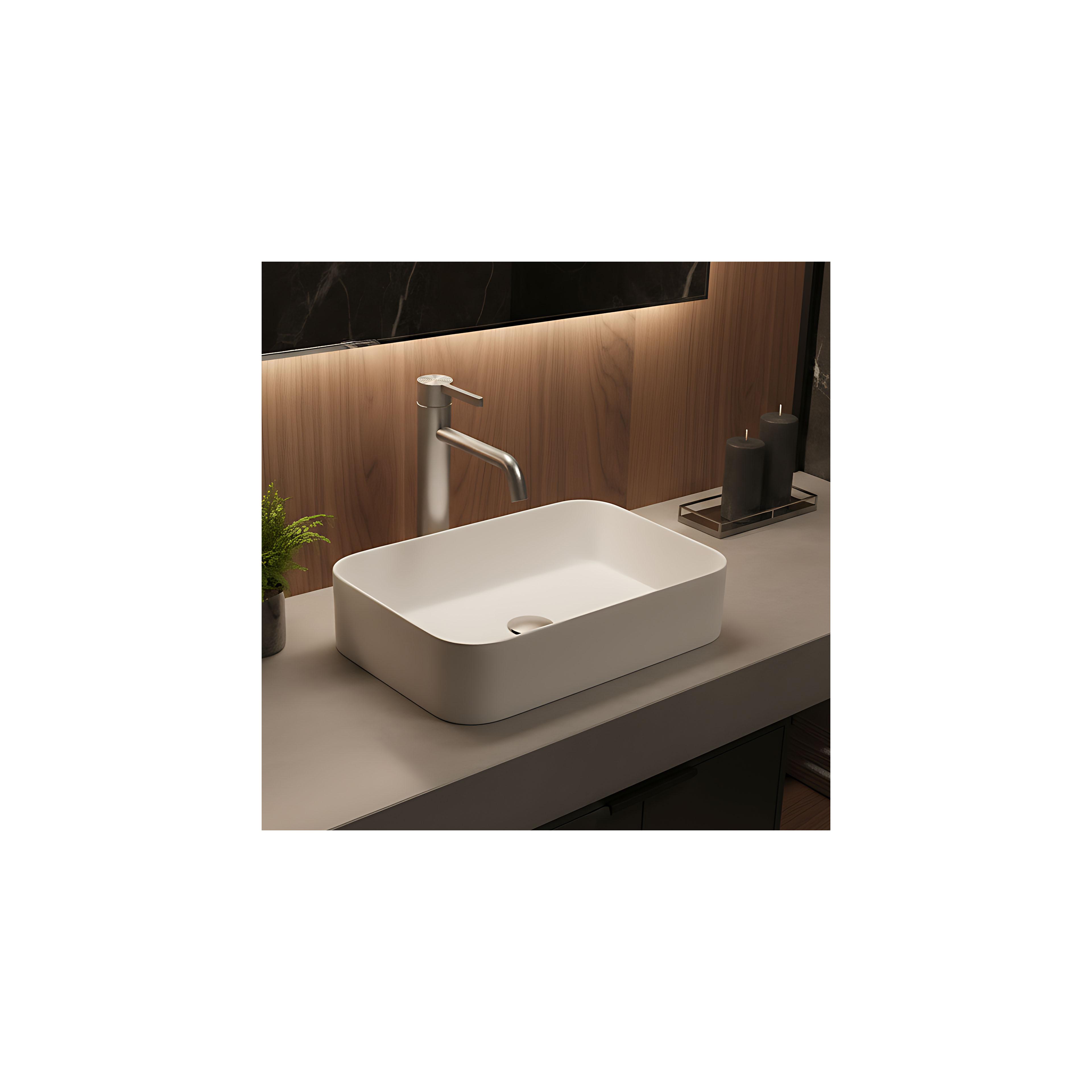 Rea Foster Brush Nickel High slavina za umivaonik