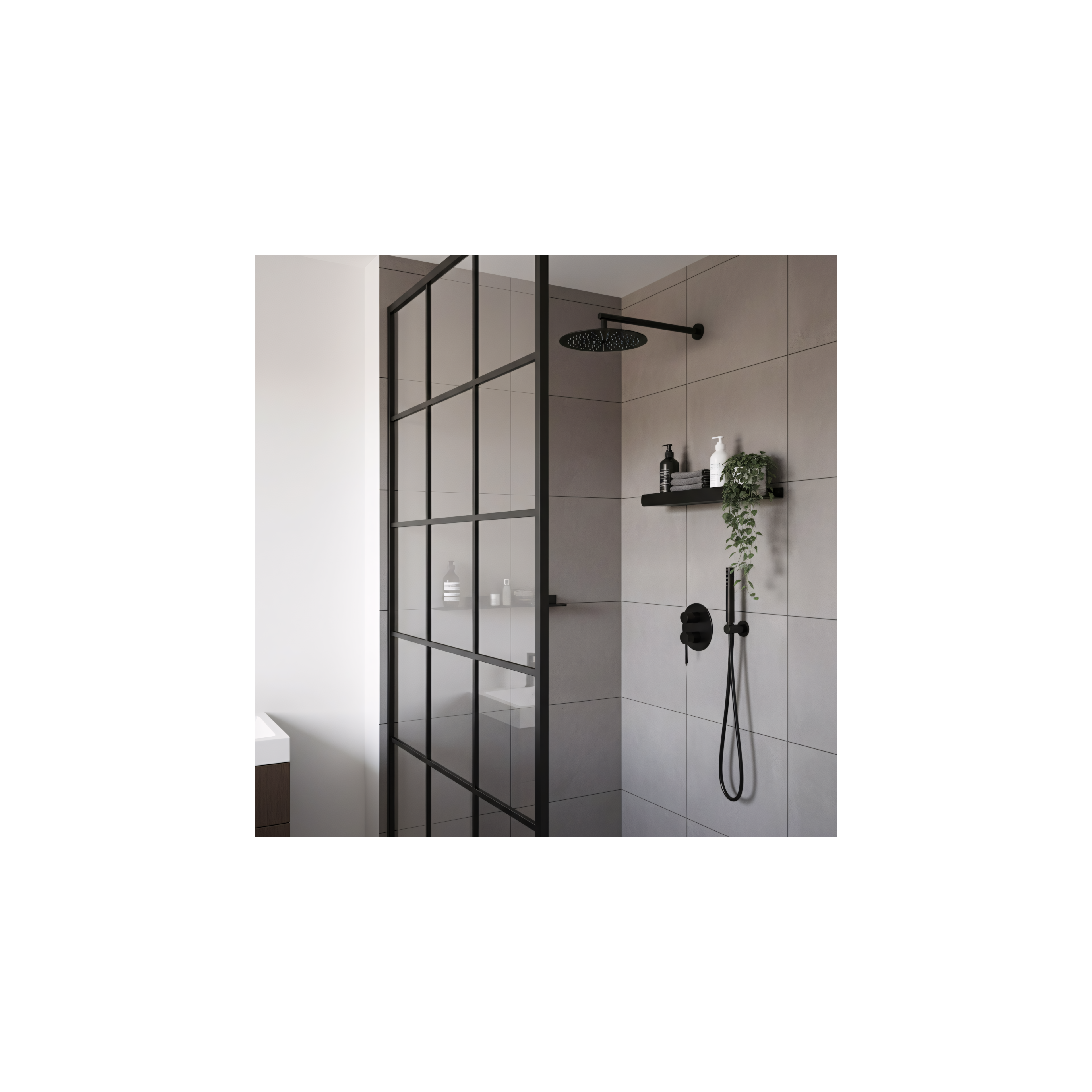 Półka łazienkowa prysznicowa SF03 45cm czarny mat