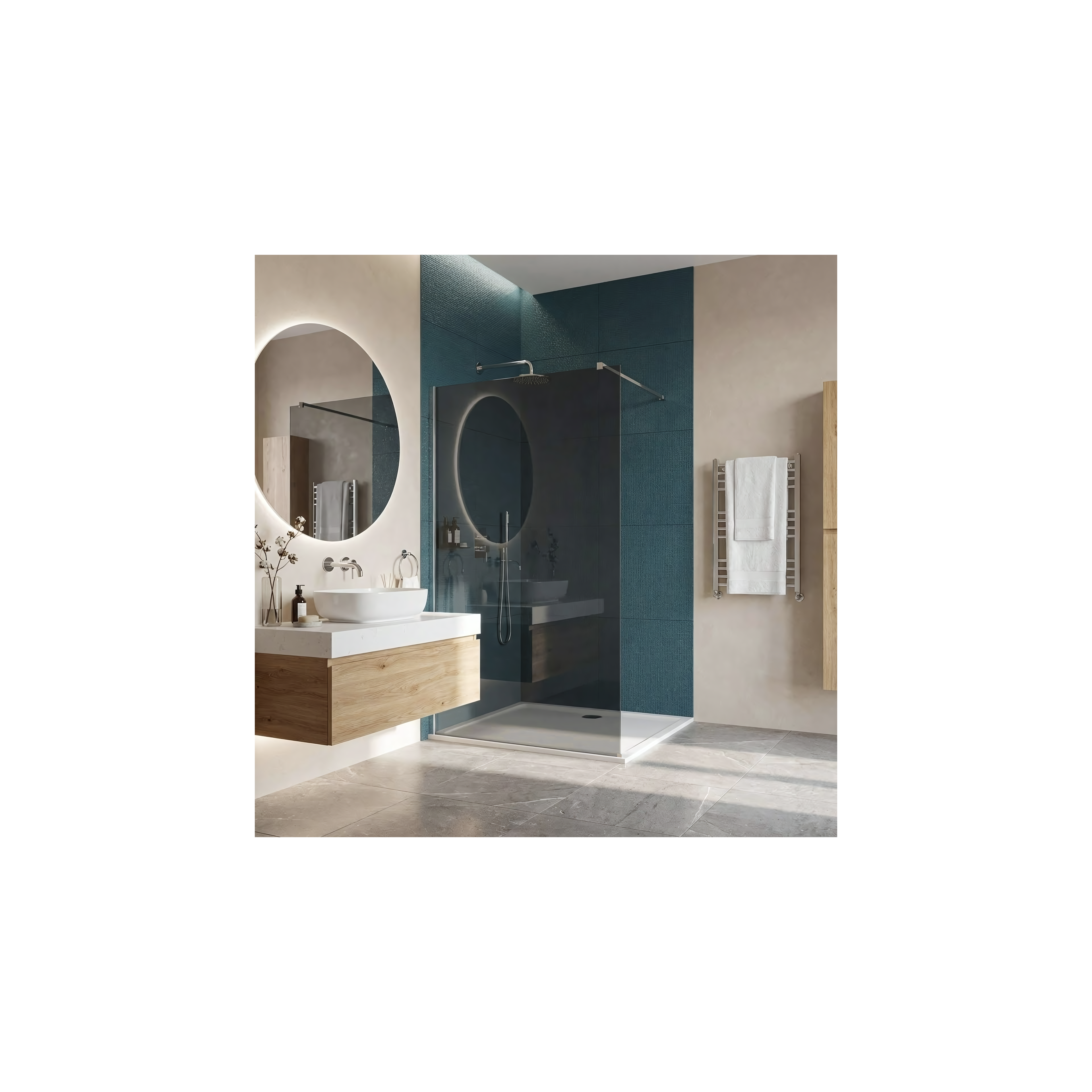 Paroi de douche Rea Flexi Grey / Chrome 110