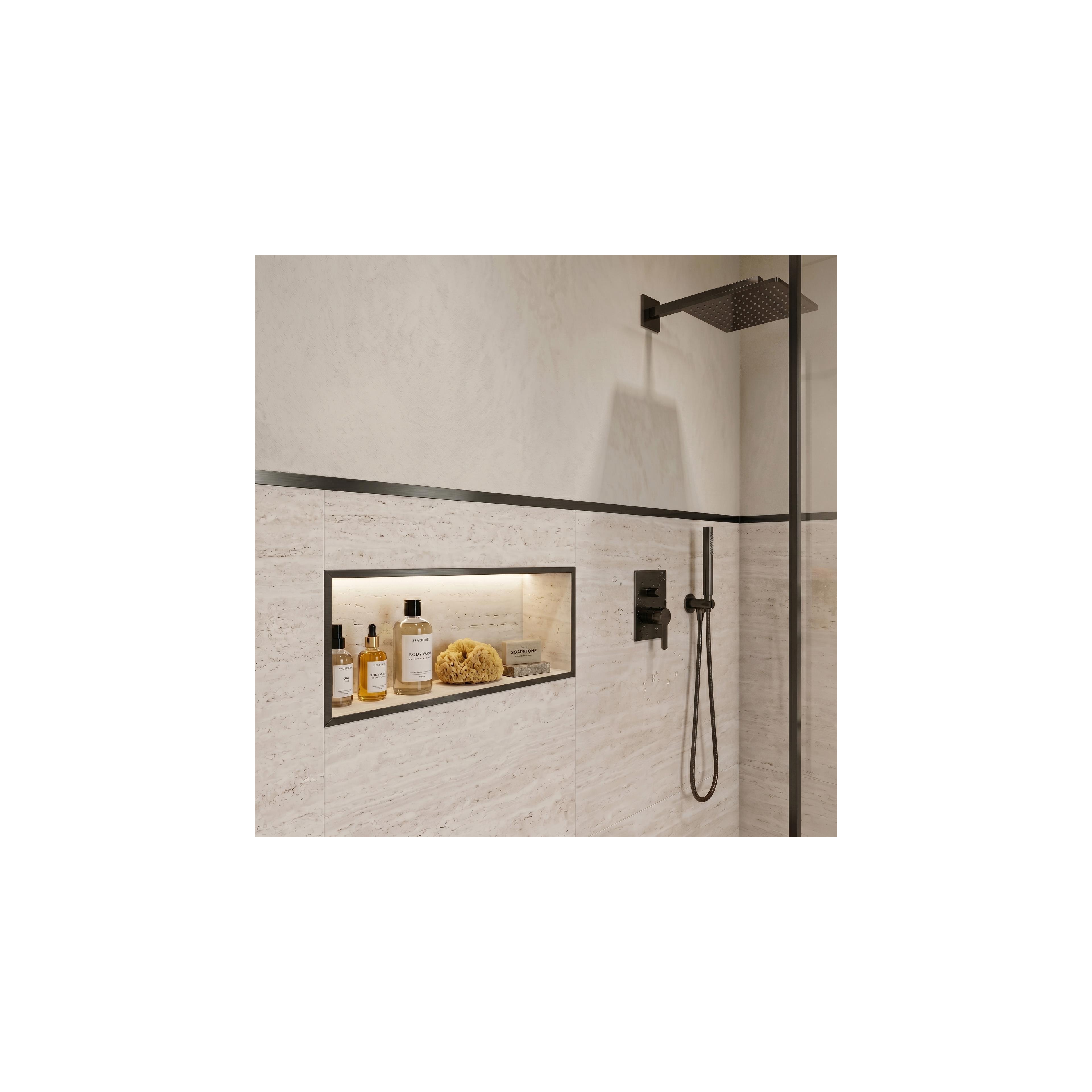 Self-adhesive decorative trim Rea P14454CD 3,8cm Brush Black