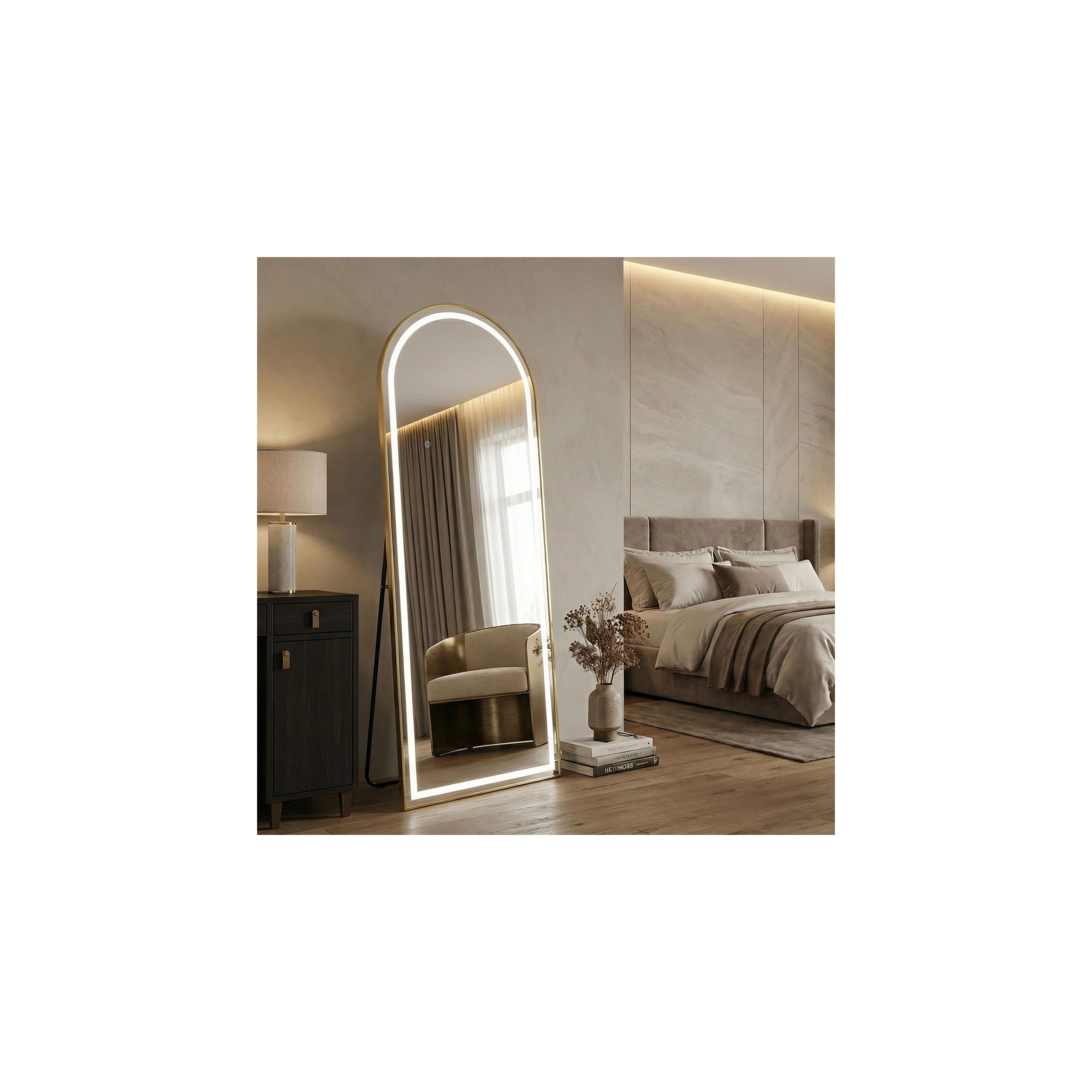 Miroir LED Orbit 60x170cm Brush Gold