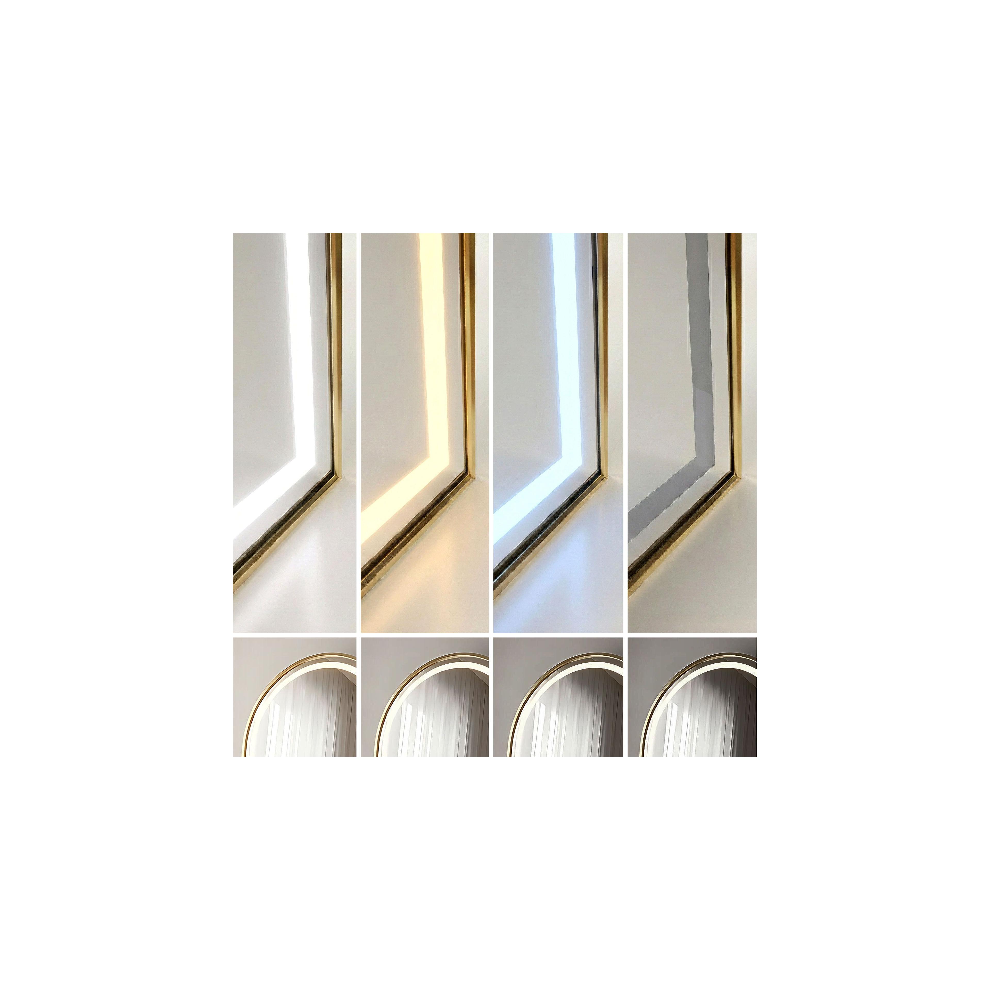 LED-SPEGEL Orbit 50x160cm Borstat Guld