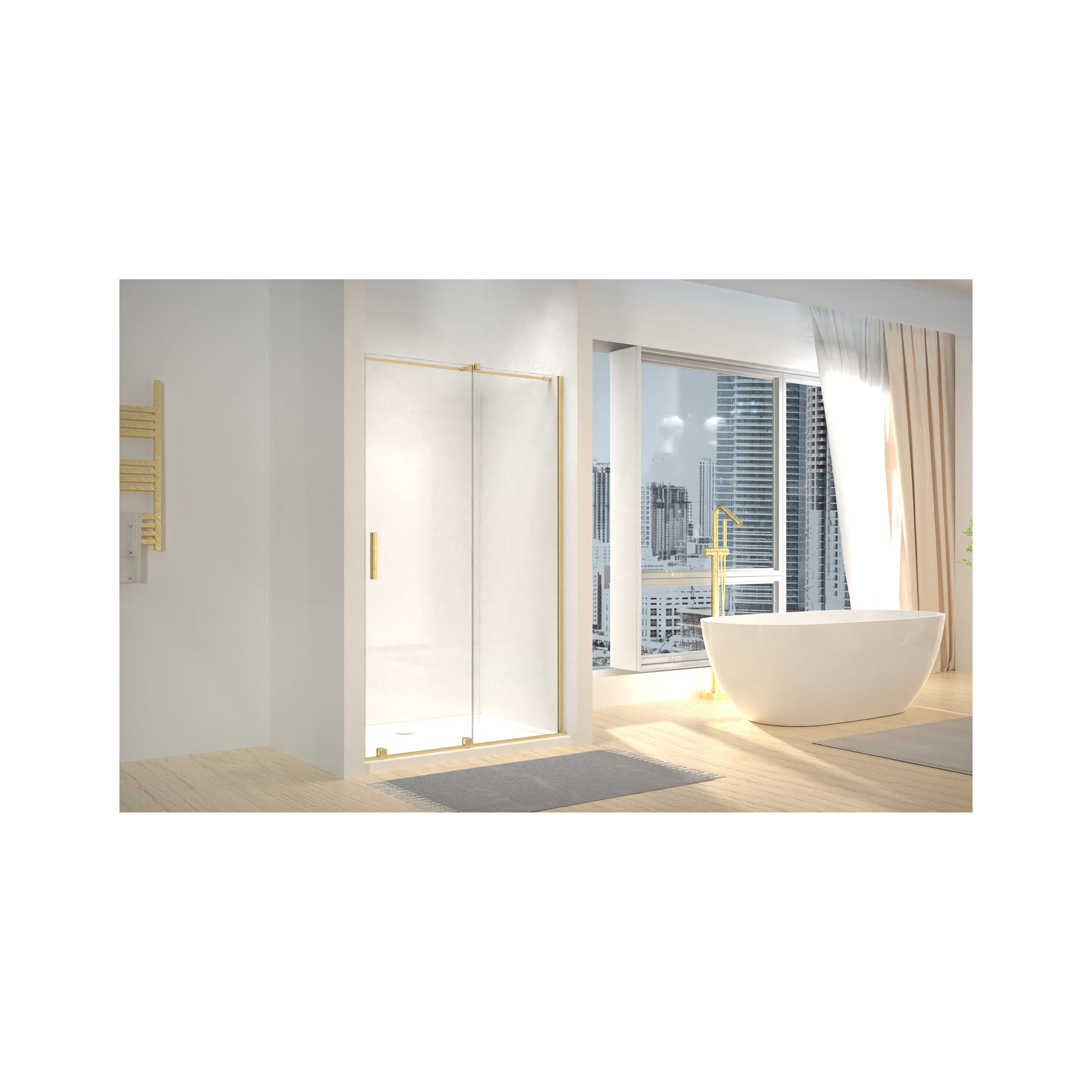 Rea Montana 120 Gold brush melnas dušas durvis