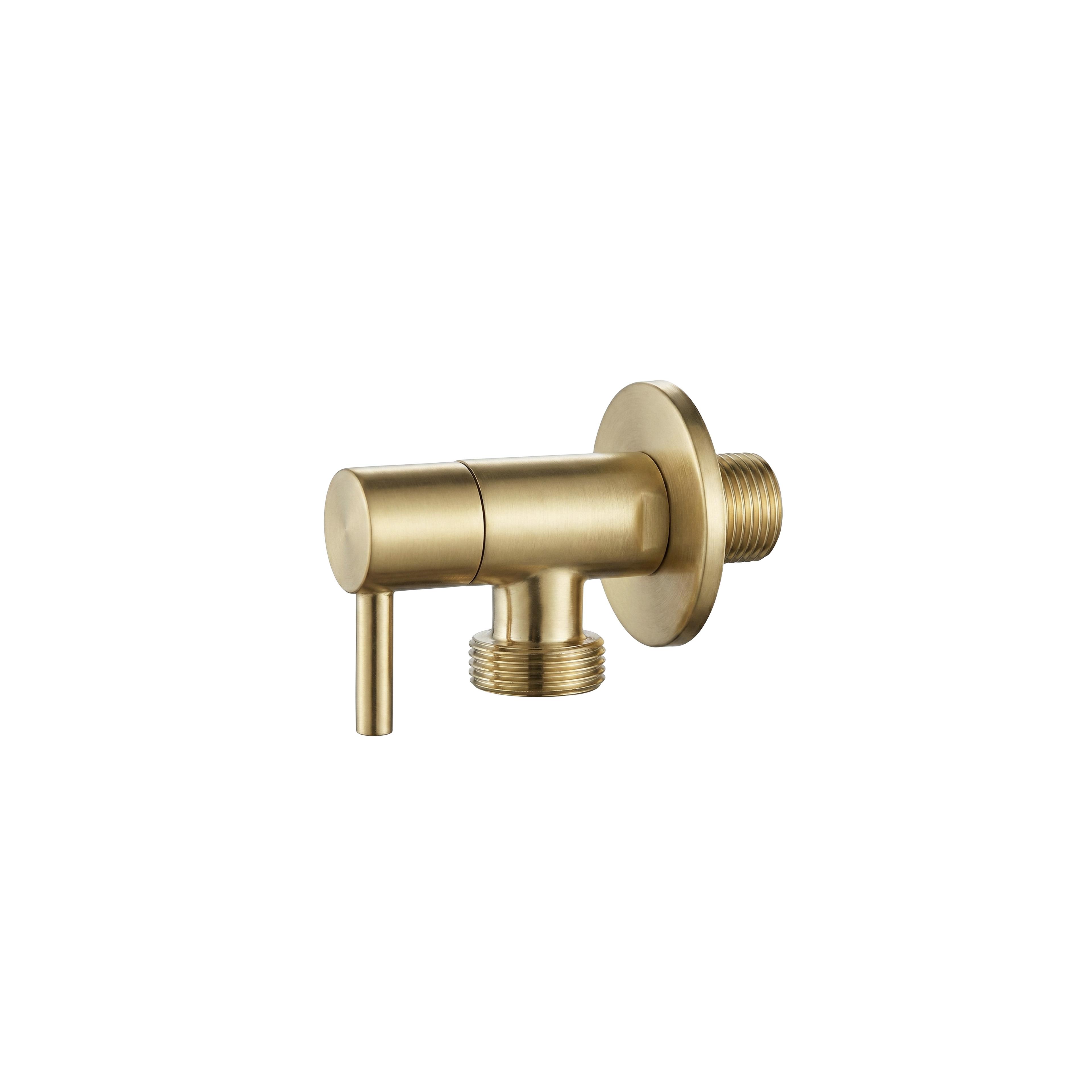 Robinet d’angle 1/2" x 3/4" Brush Gold
