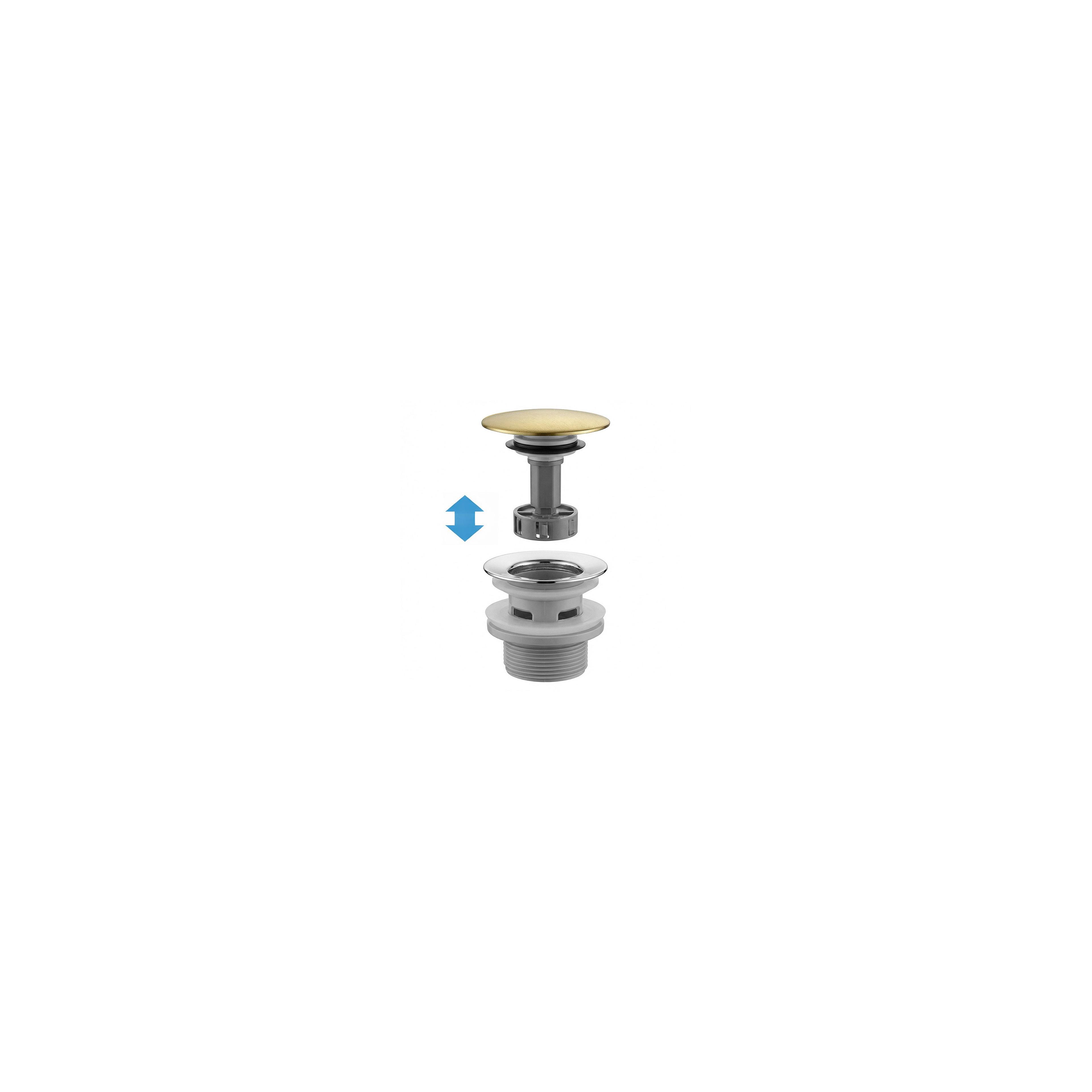 Washbasin siphon with click-clack drain REA Flow Brush Gold