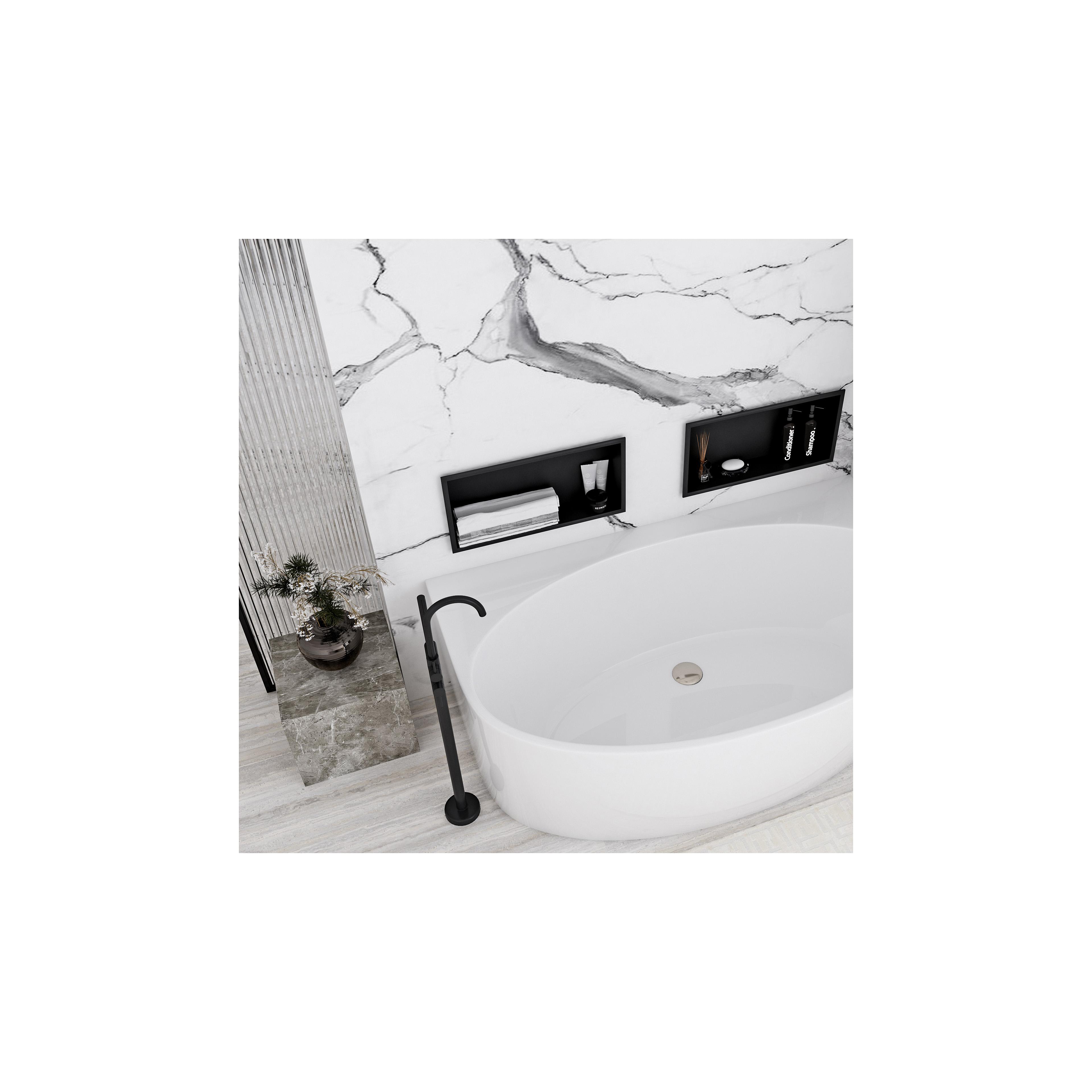bathroom shelf 30x45 matte black
