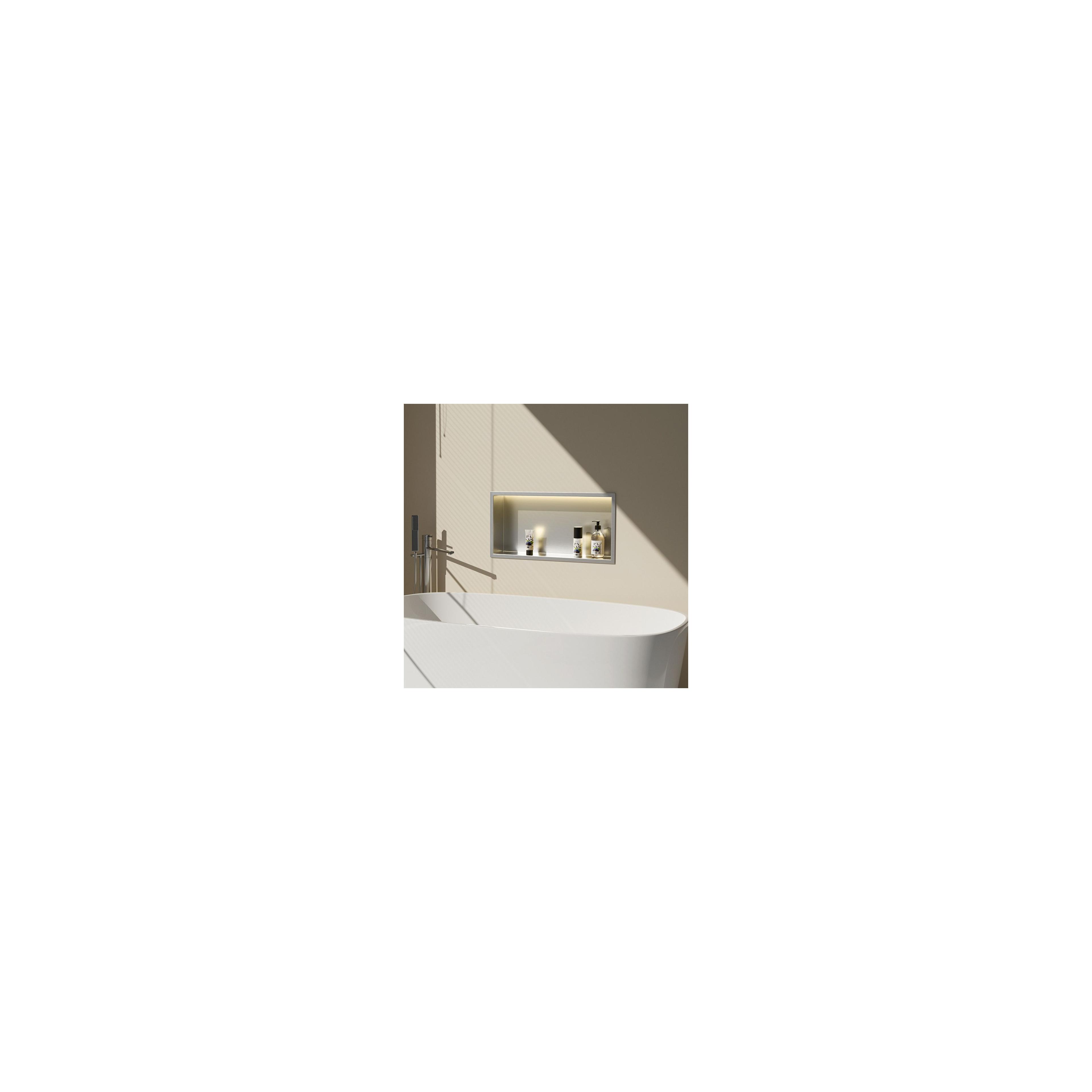 REPISA DE BAÑO EMPOTRADA LED 30x45 steel brush