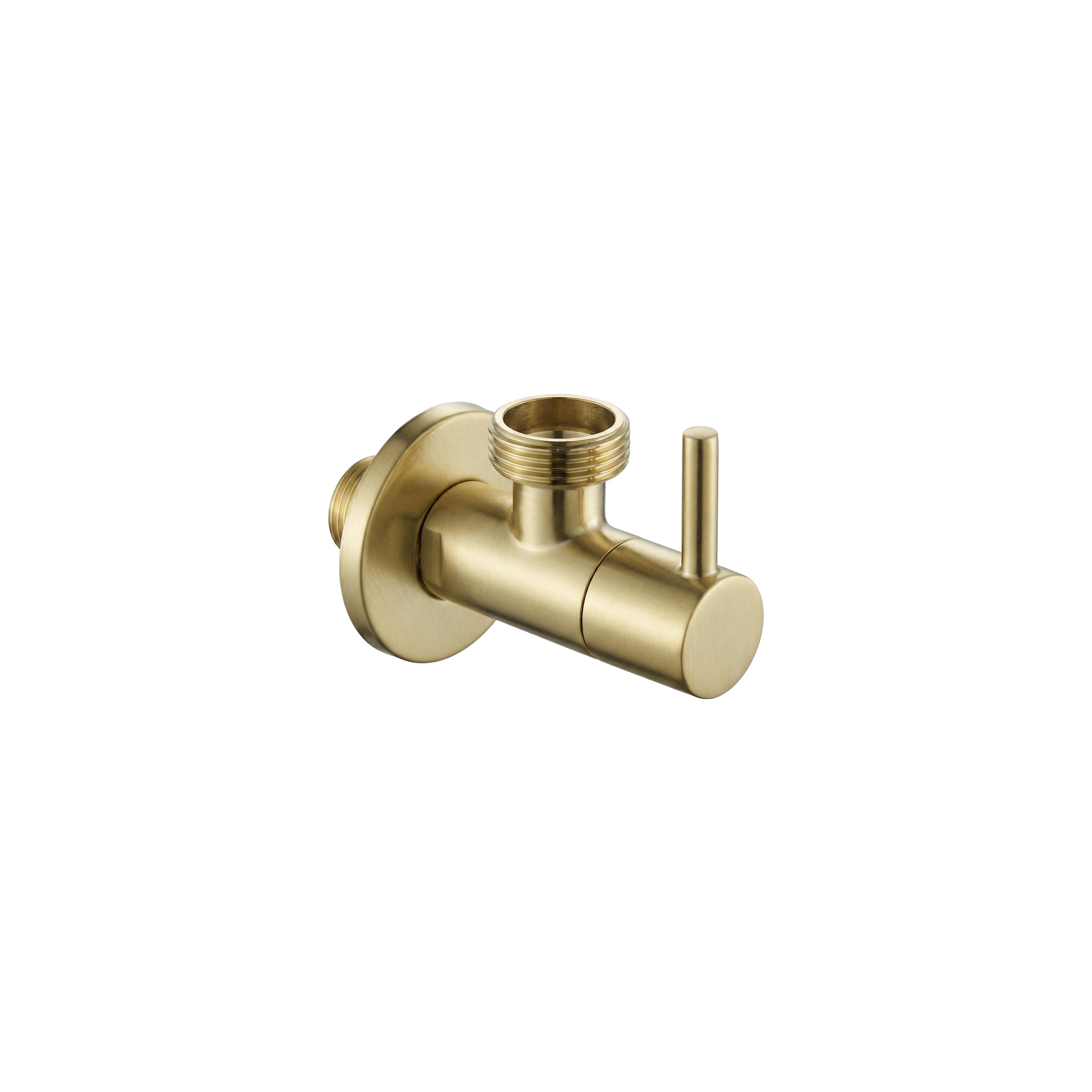 Robinet d’angle 1/2" x 3/4" Brush Gold