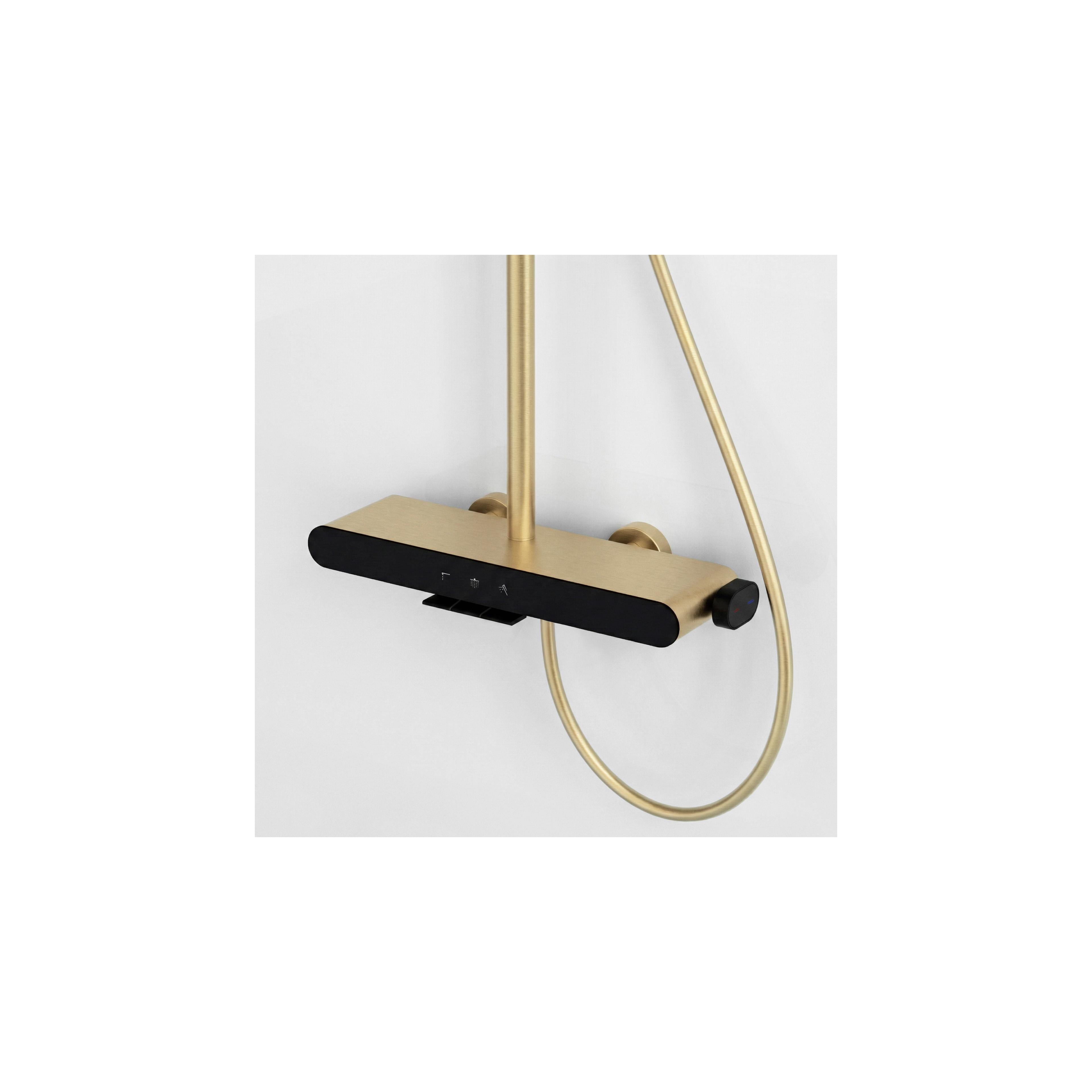 Ρυθμιζόμενη Στήλη Ντουζ REA Farel Brush Gold 87 - 128 εκ.