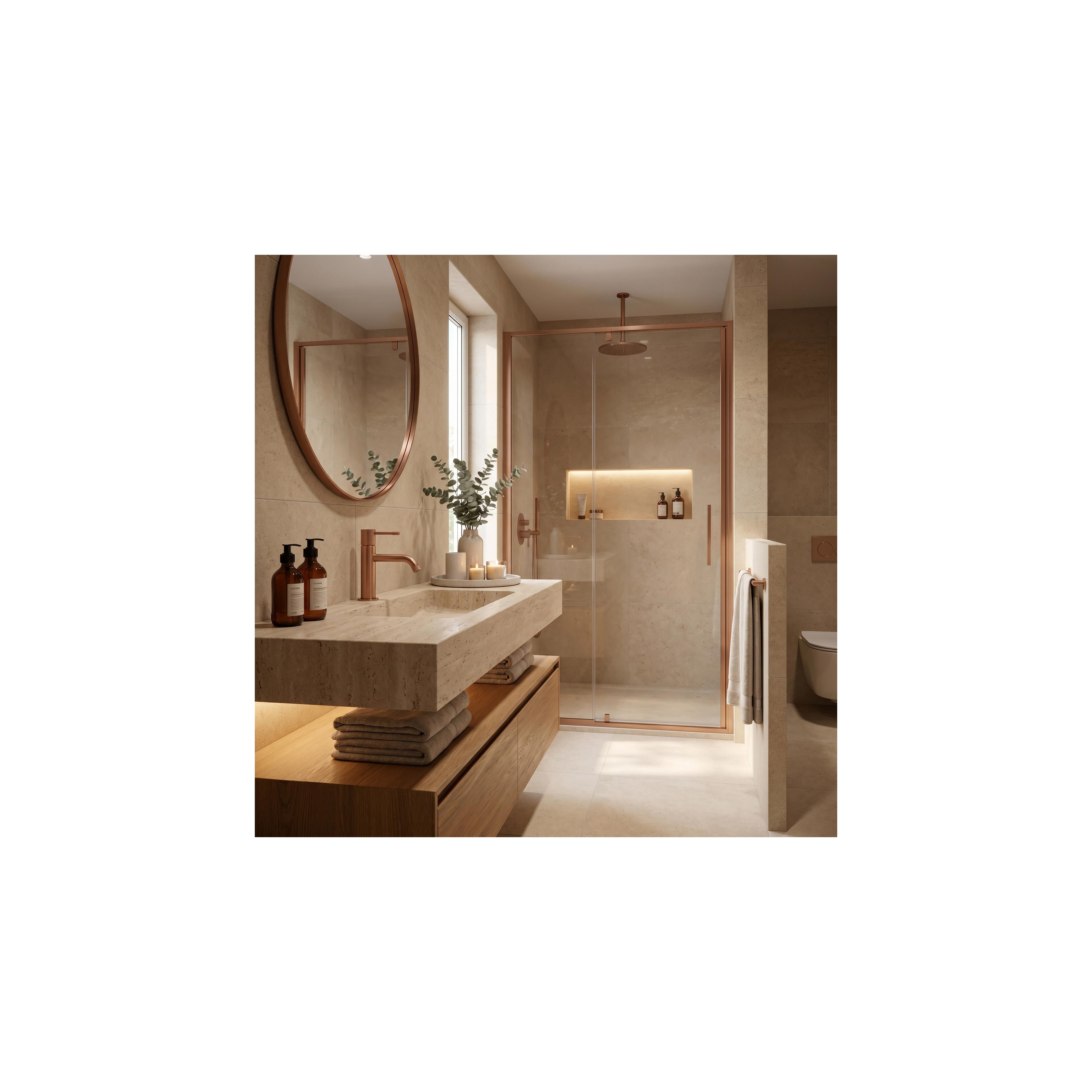 Bathroom faucet Rea Venti Brush Copper Low