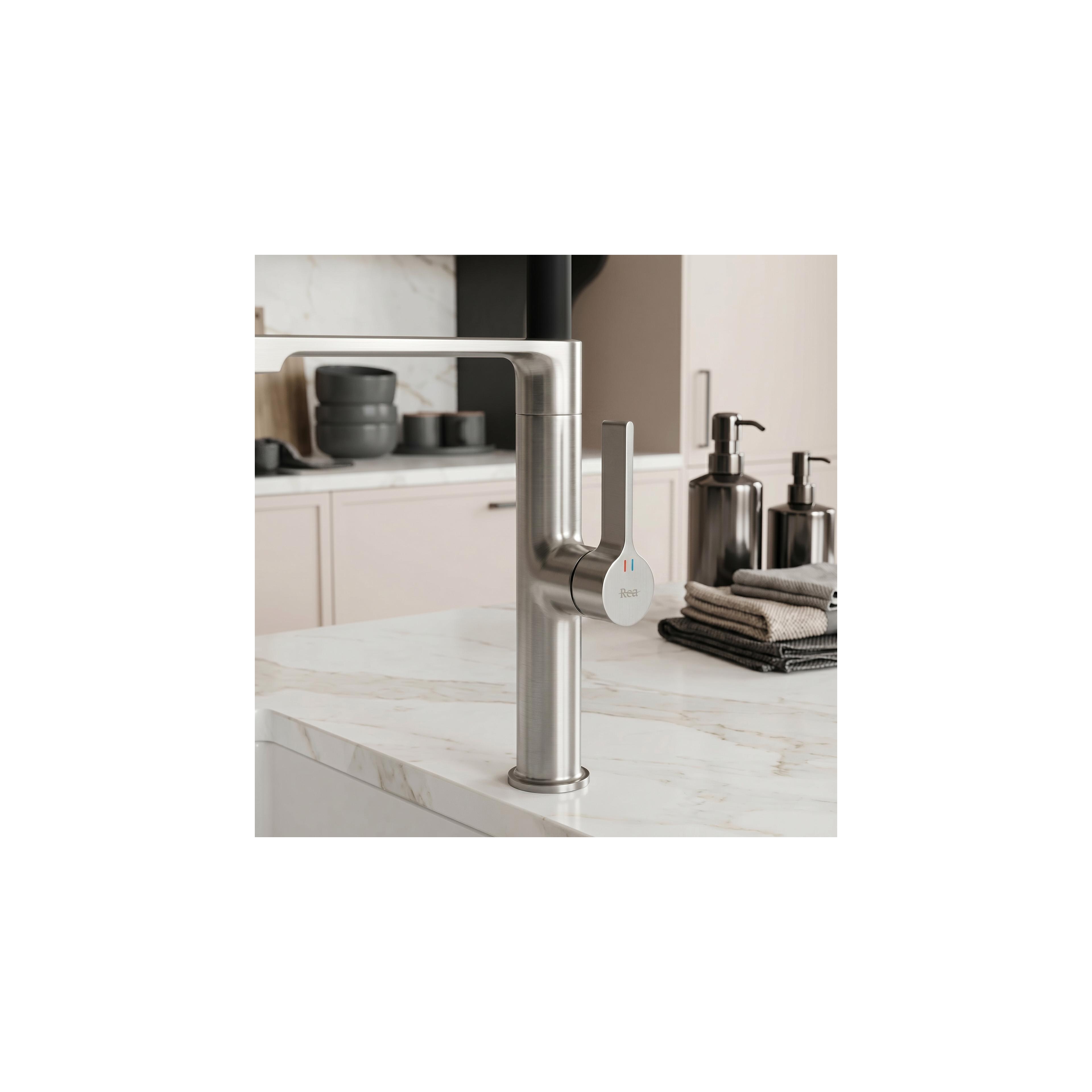 Kitchen faucet REA Lago Brush Nickel