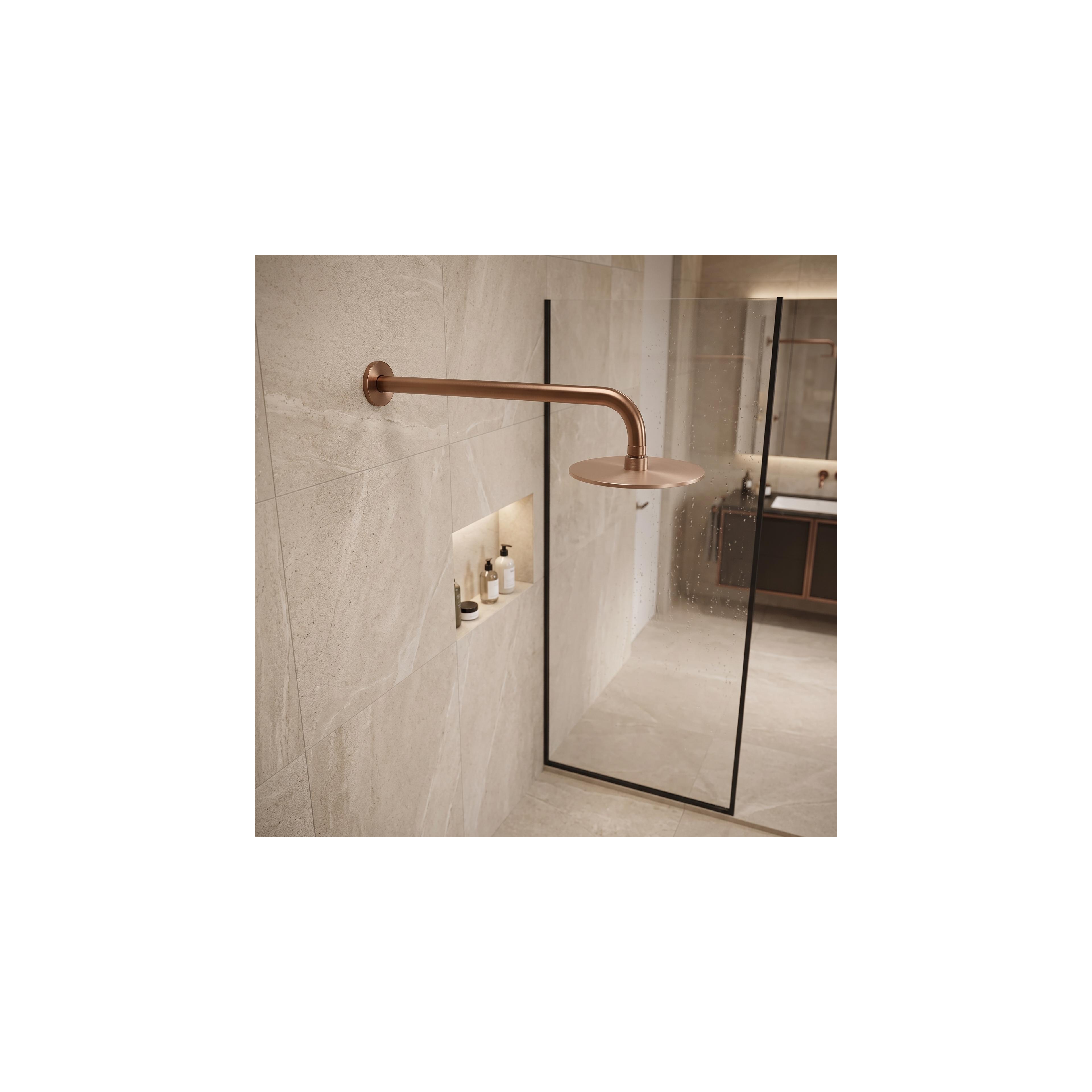 Кръгло рамо за душ пита REA JS-9021 40cm Brush copper
