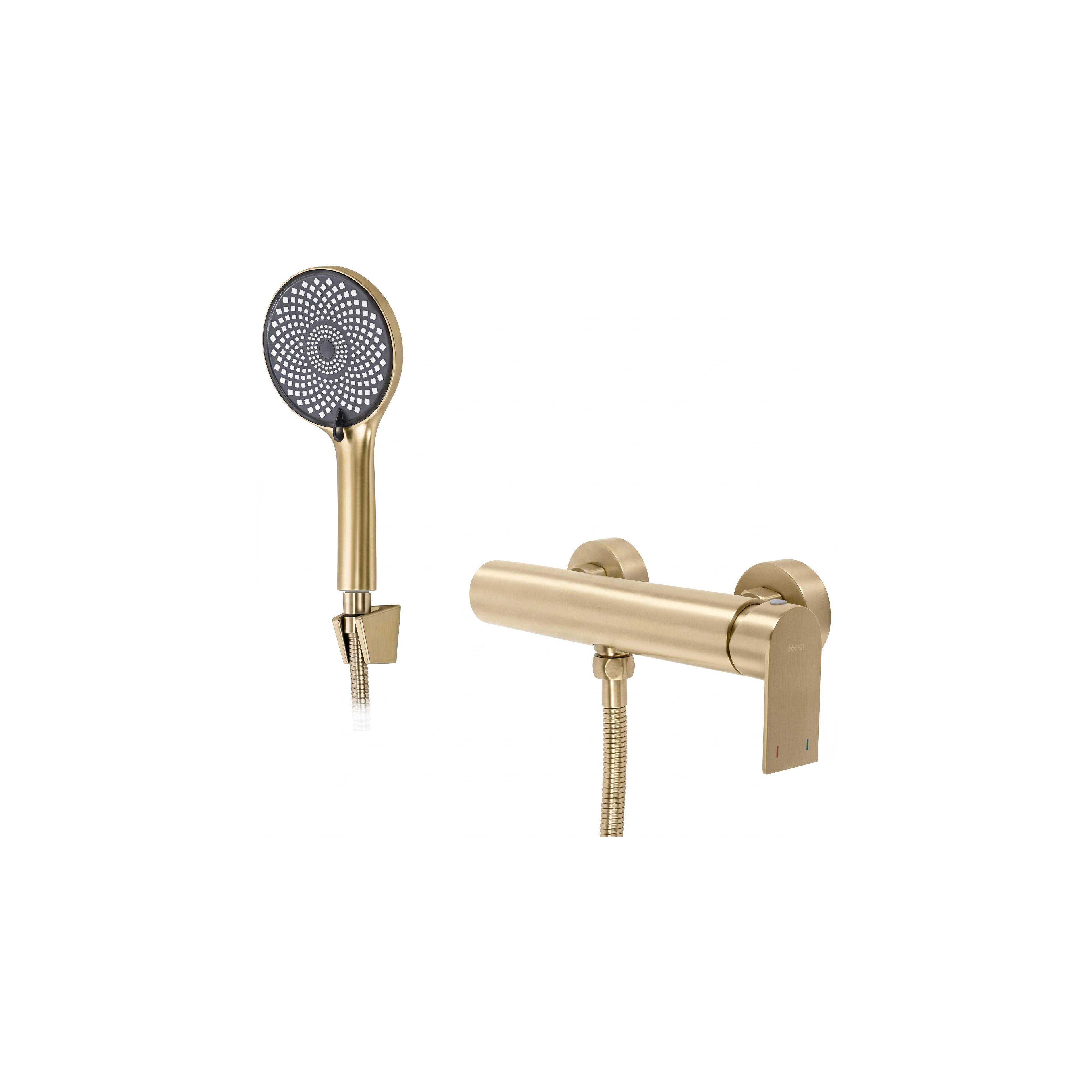 Shower mixer Rea Hunter Brushed Gold