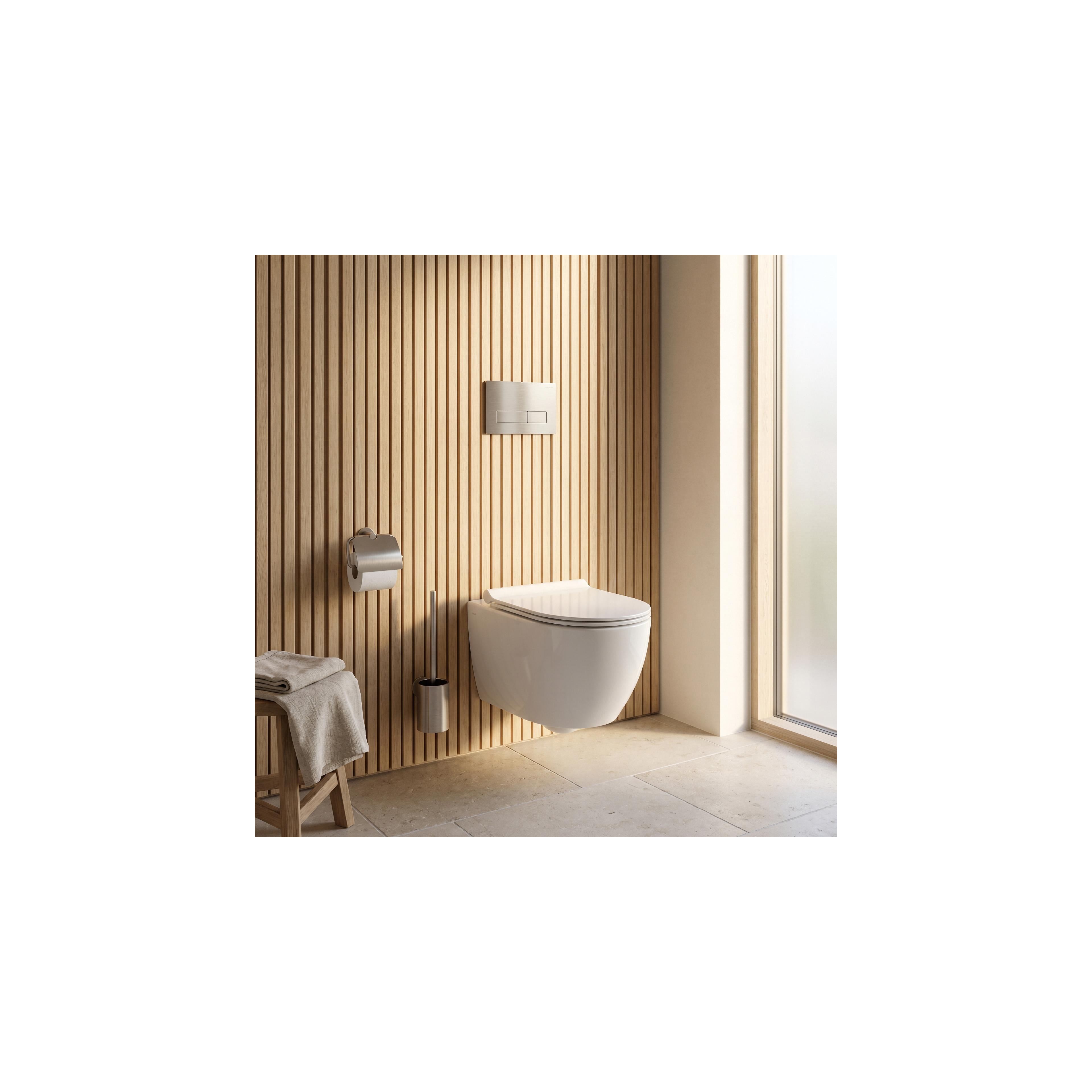 Concealed WC Frame Set Slim 024N with Titan T Brush Steel