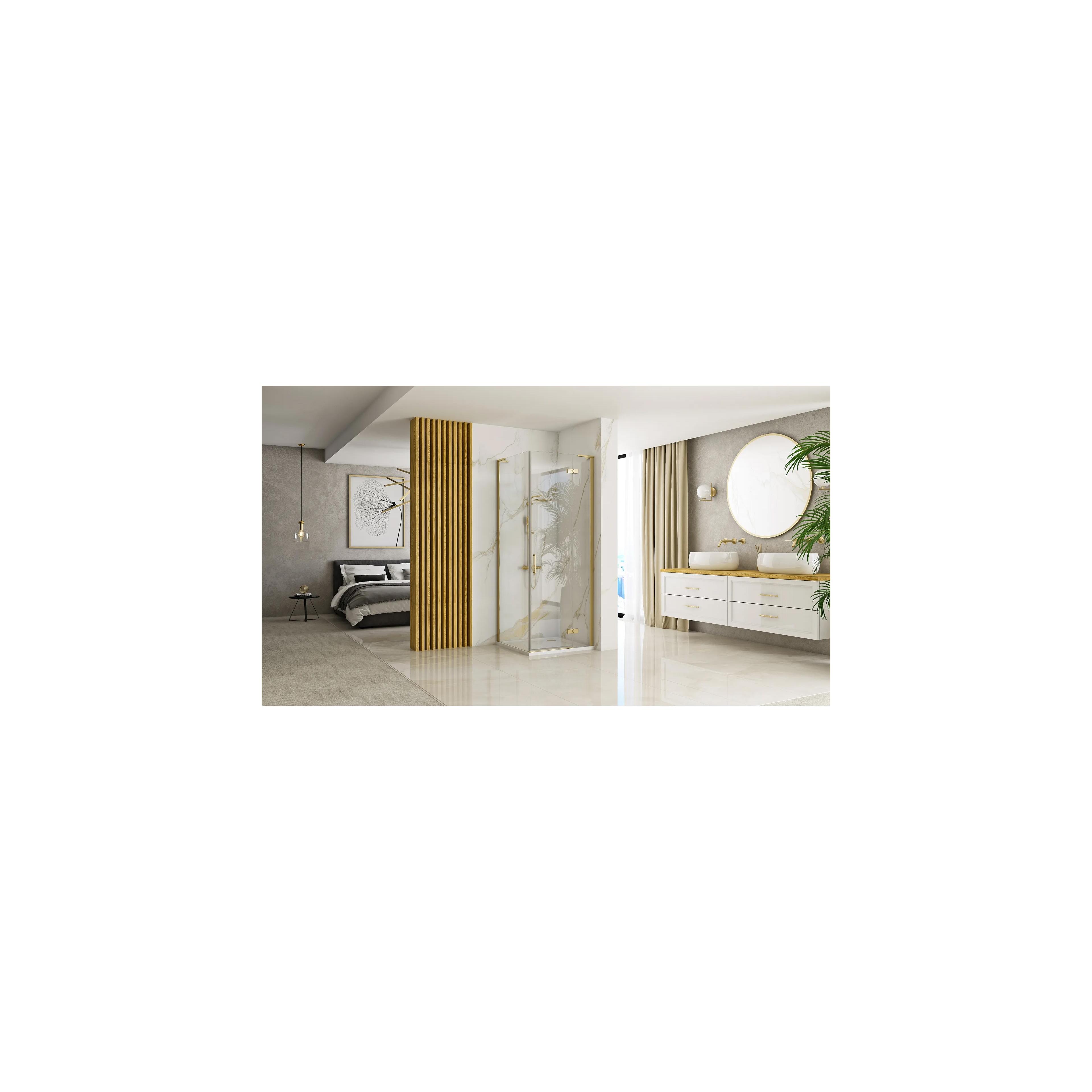 Duschkabine REA Hugo 90x90 Gold Brush