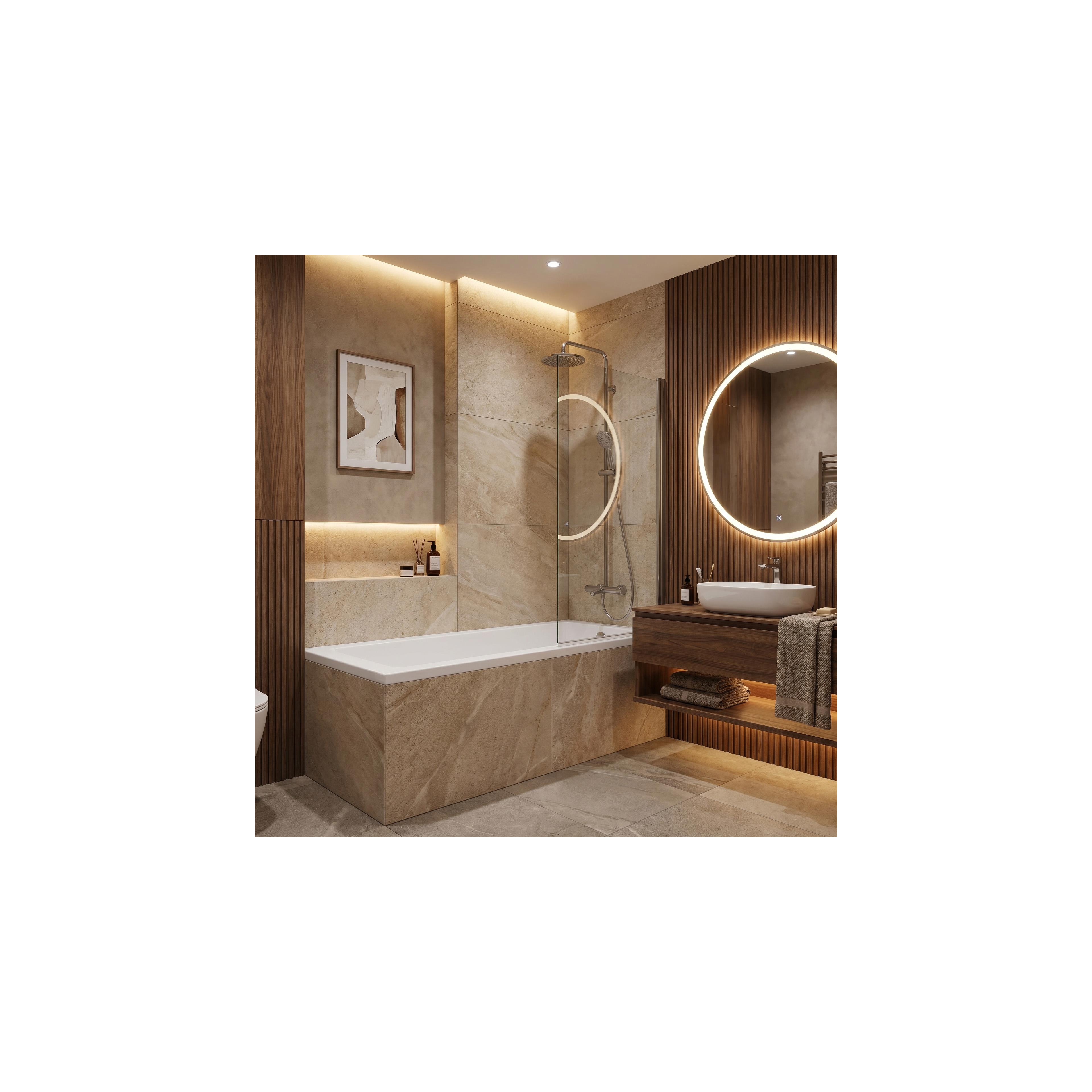Built-in acrylic bathtub Rea Prima 140