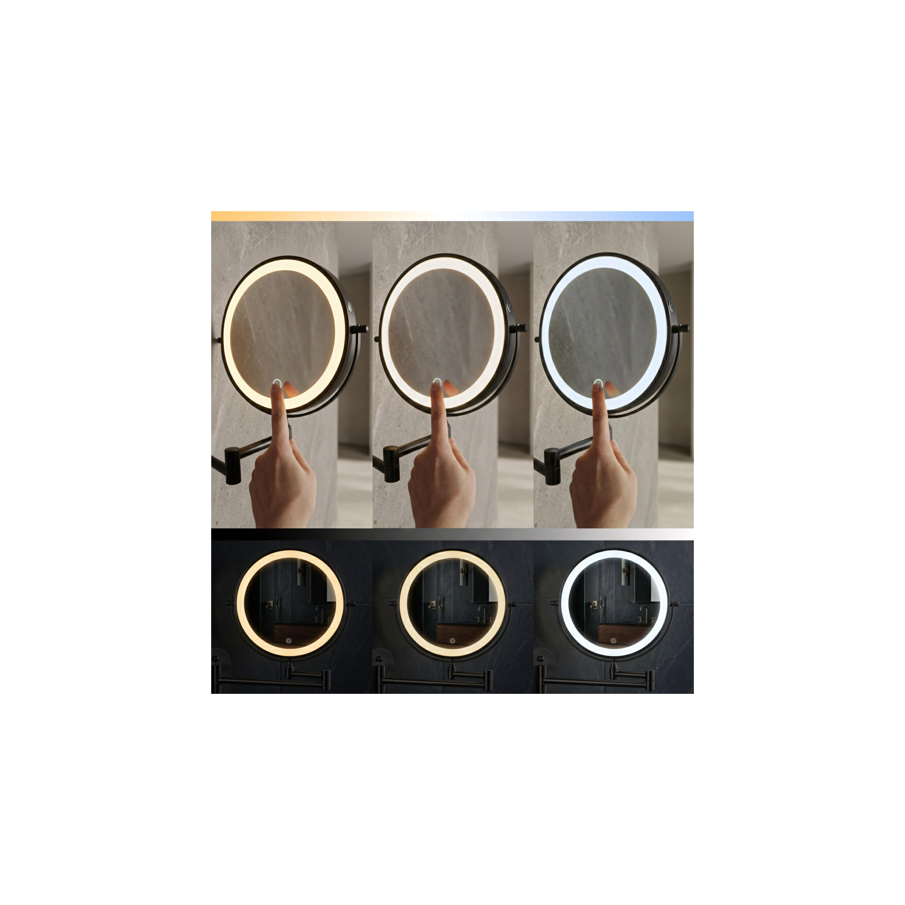 Miroir LED Glow Black