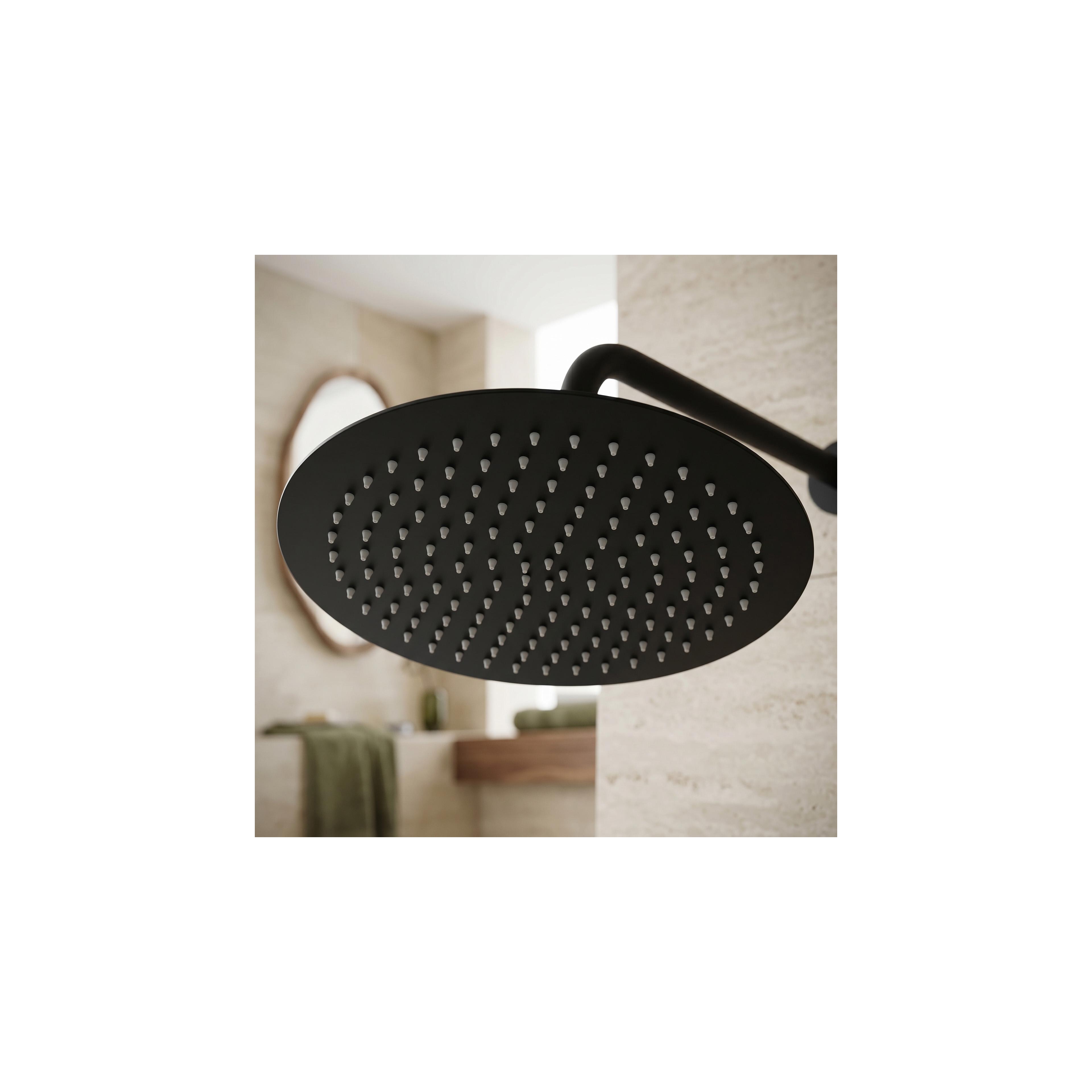 Runt duschhuvud REA JS-P014B 30cm Black