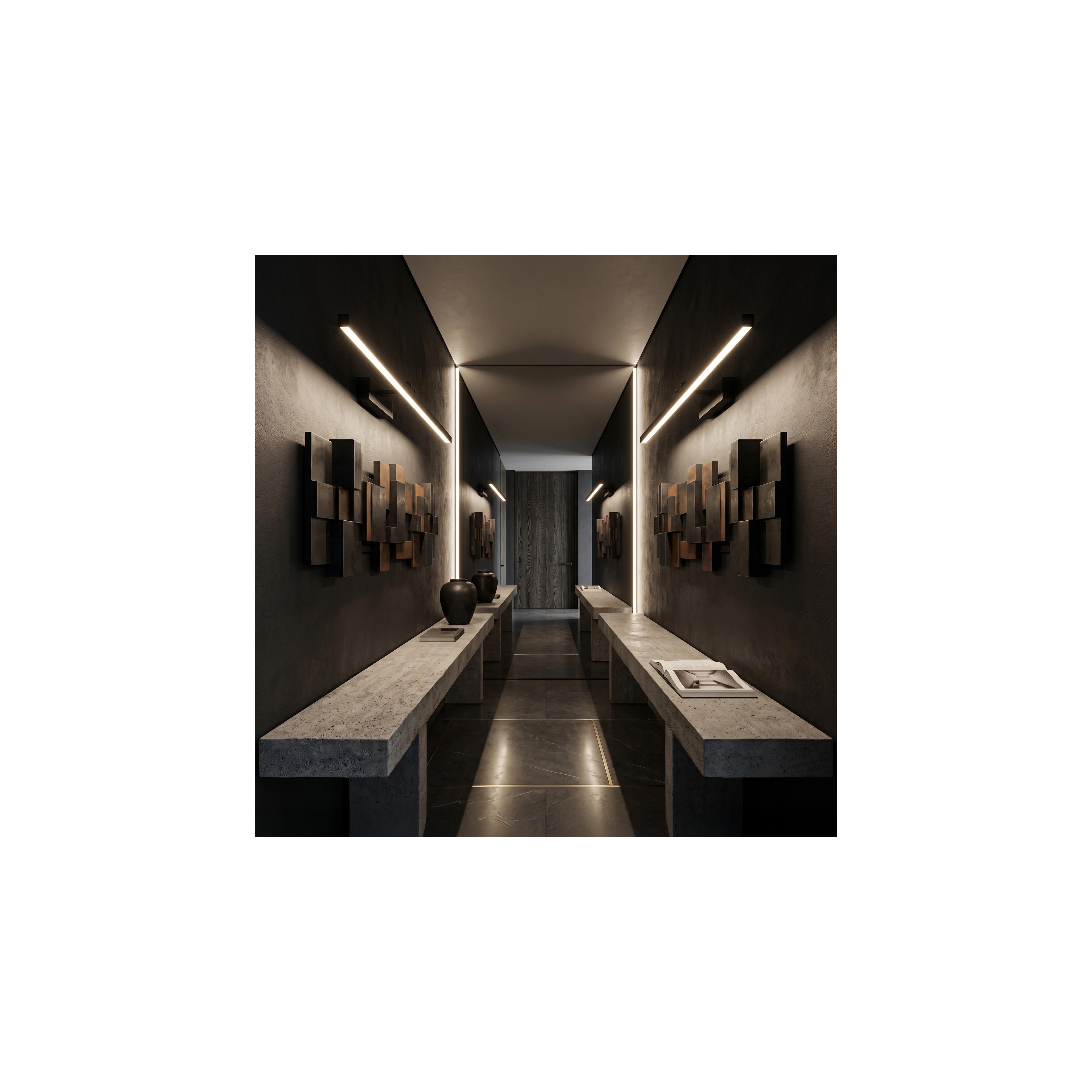 Badrum vägg LED-lampa APP1868-1W 80 cm Black