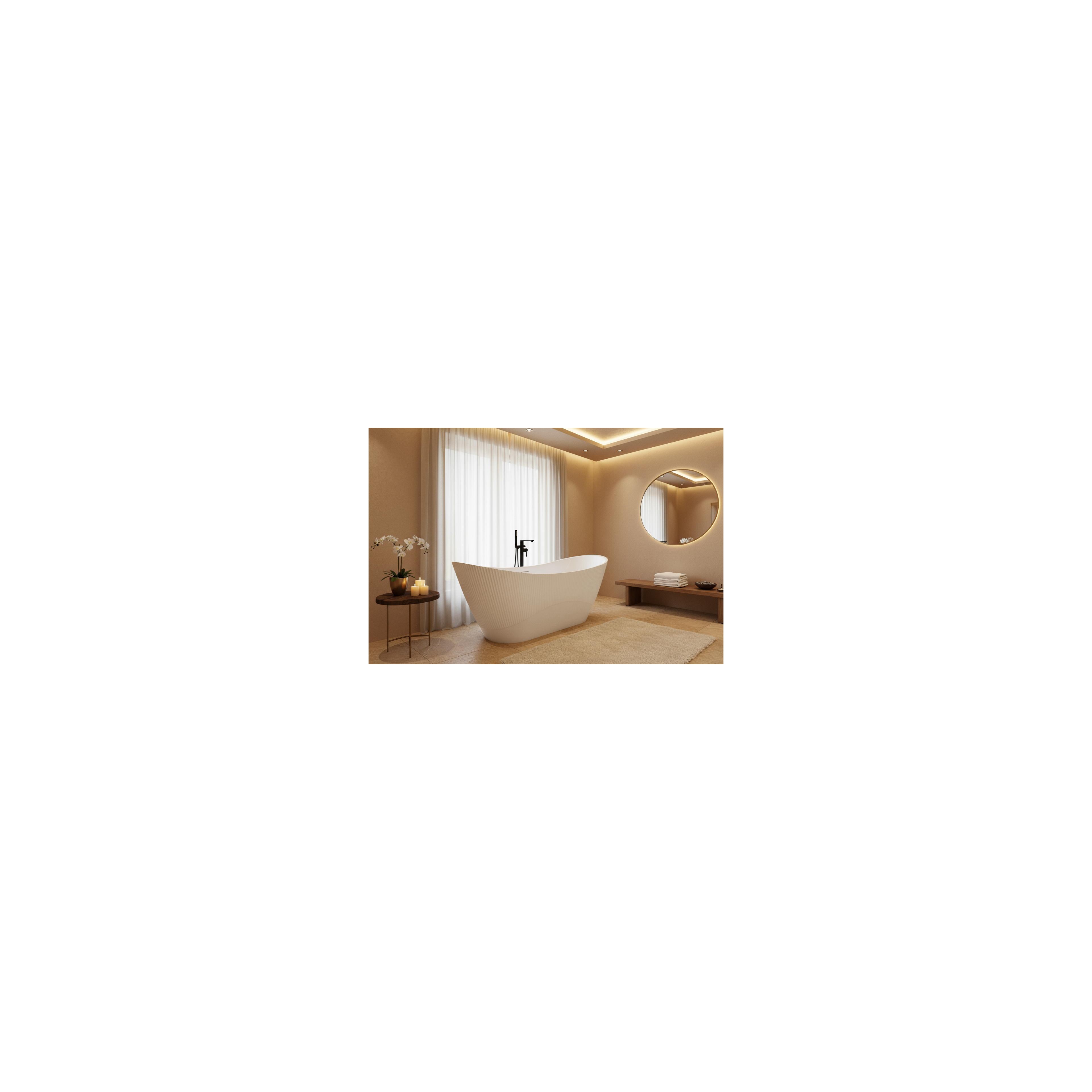 Freestanding Acrylic Bathtub ATENA 170