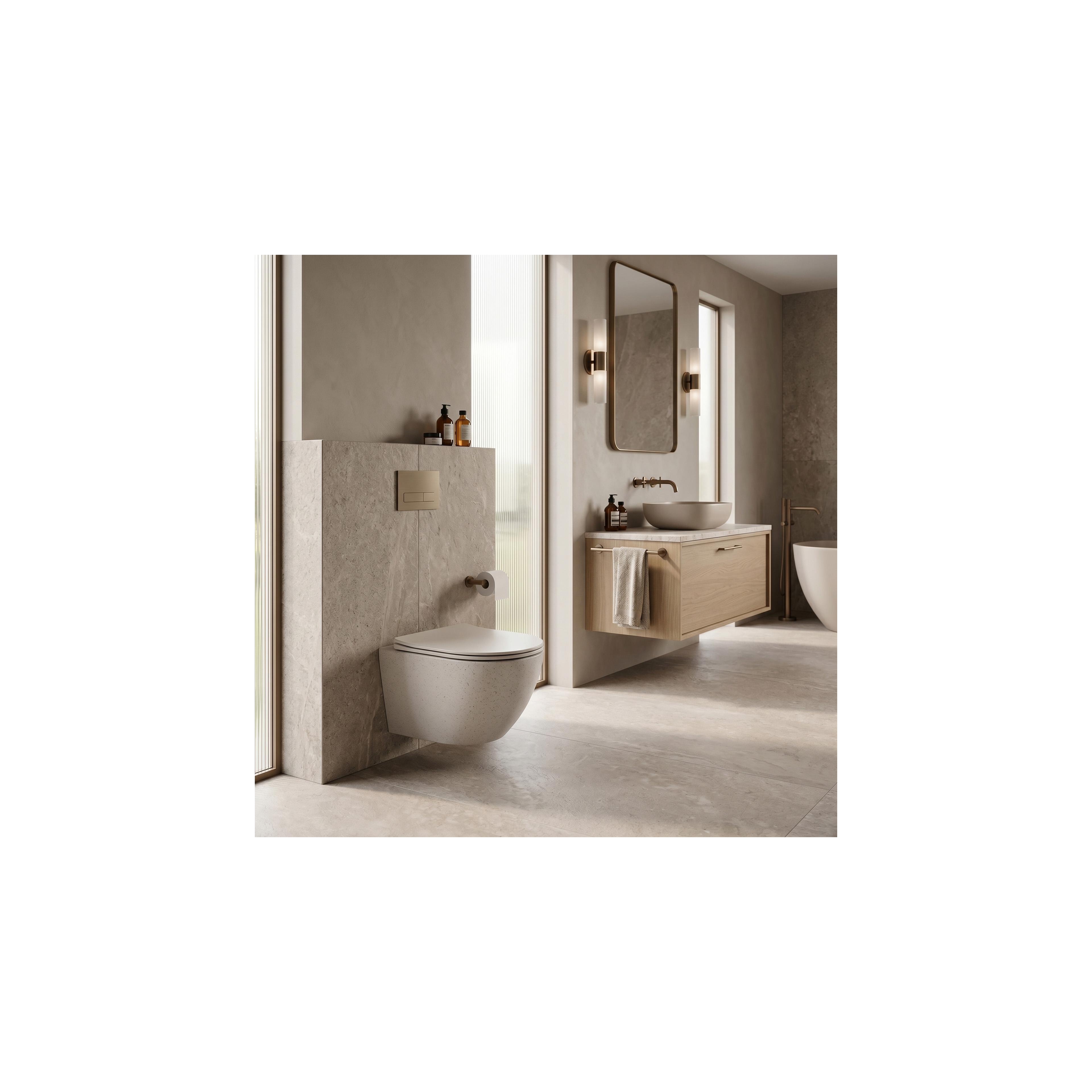 toilet bowl REA Carlo Mini Rimless Ecru