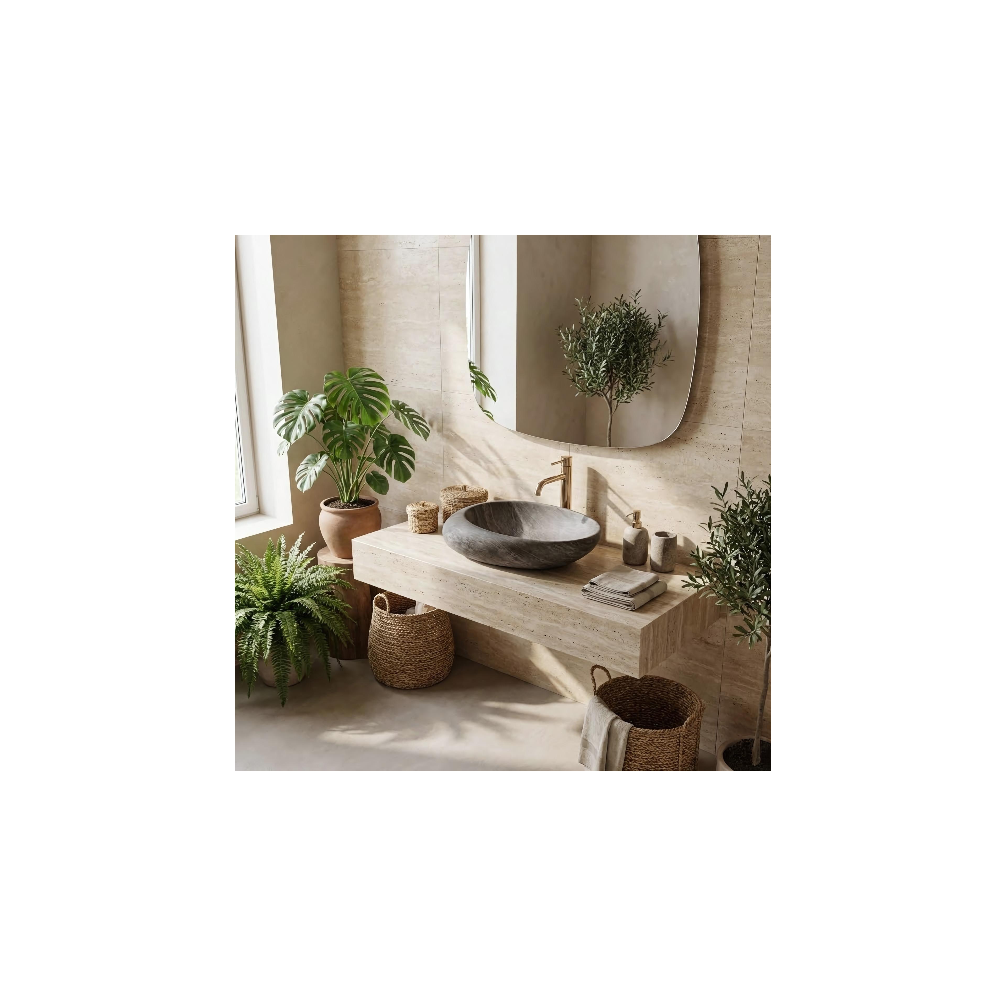 Countertop Basin Rea Roxy A Stone D.Grey