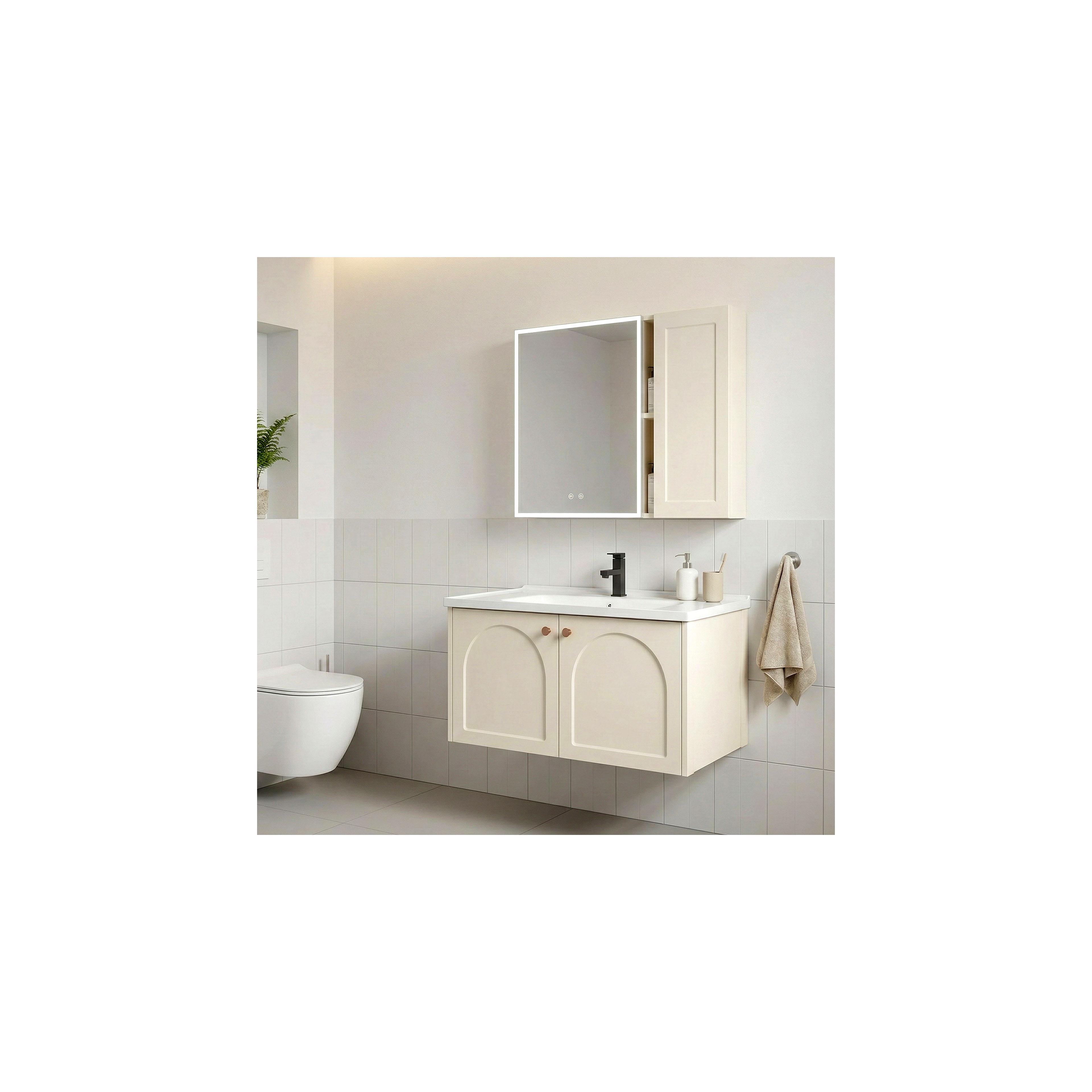 Sada koupelnového nábytku s umyvadlem Denver 80cm Creme