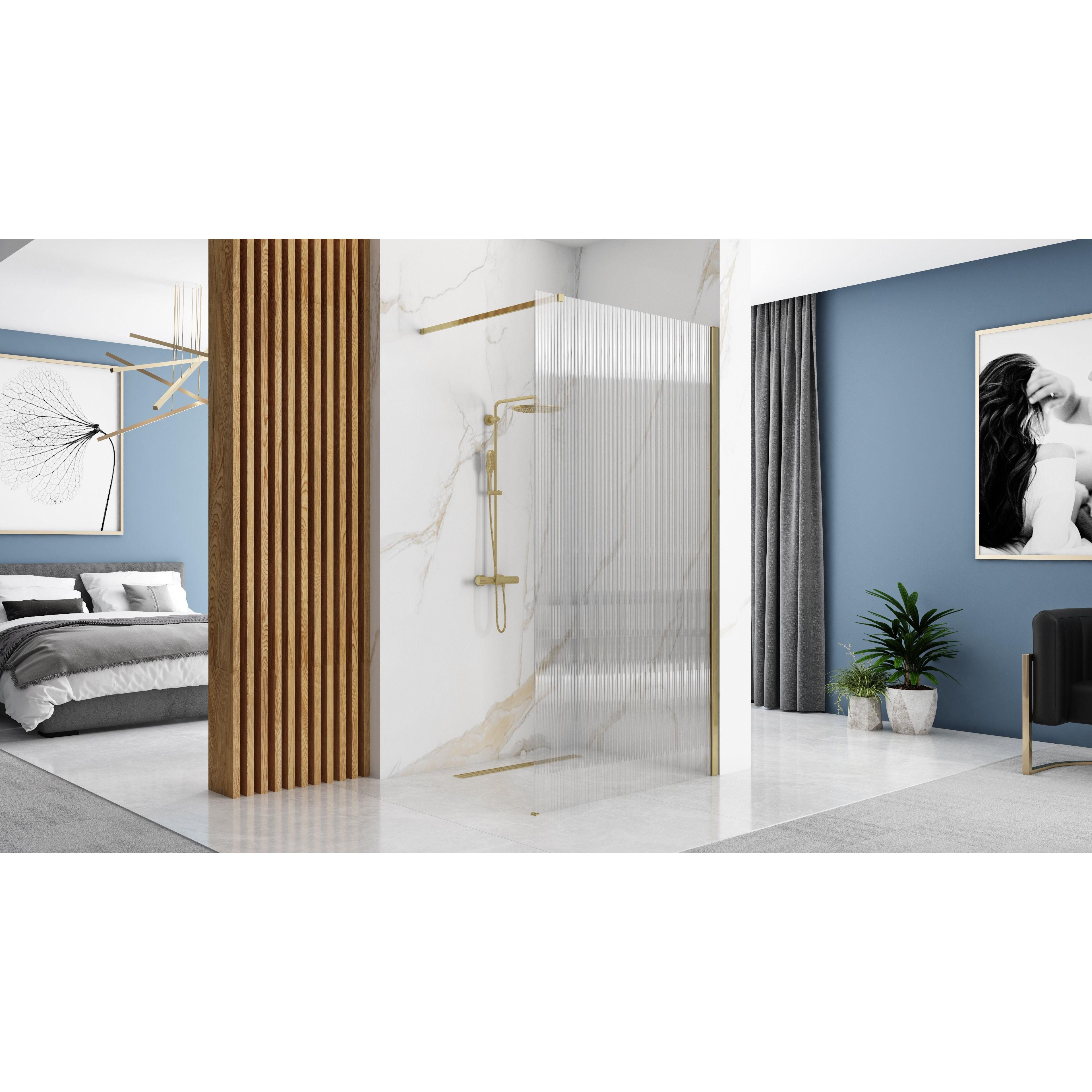 Zid za tuš Rea Aero Intimo Gold Brush 100