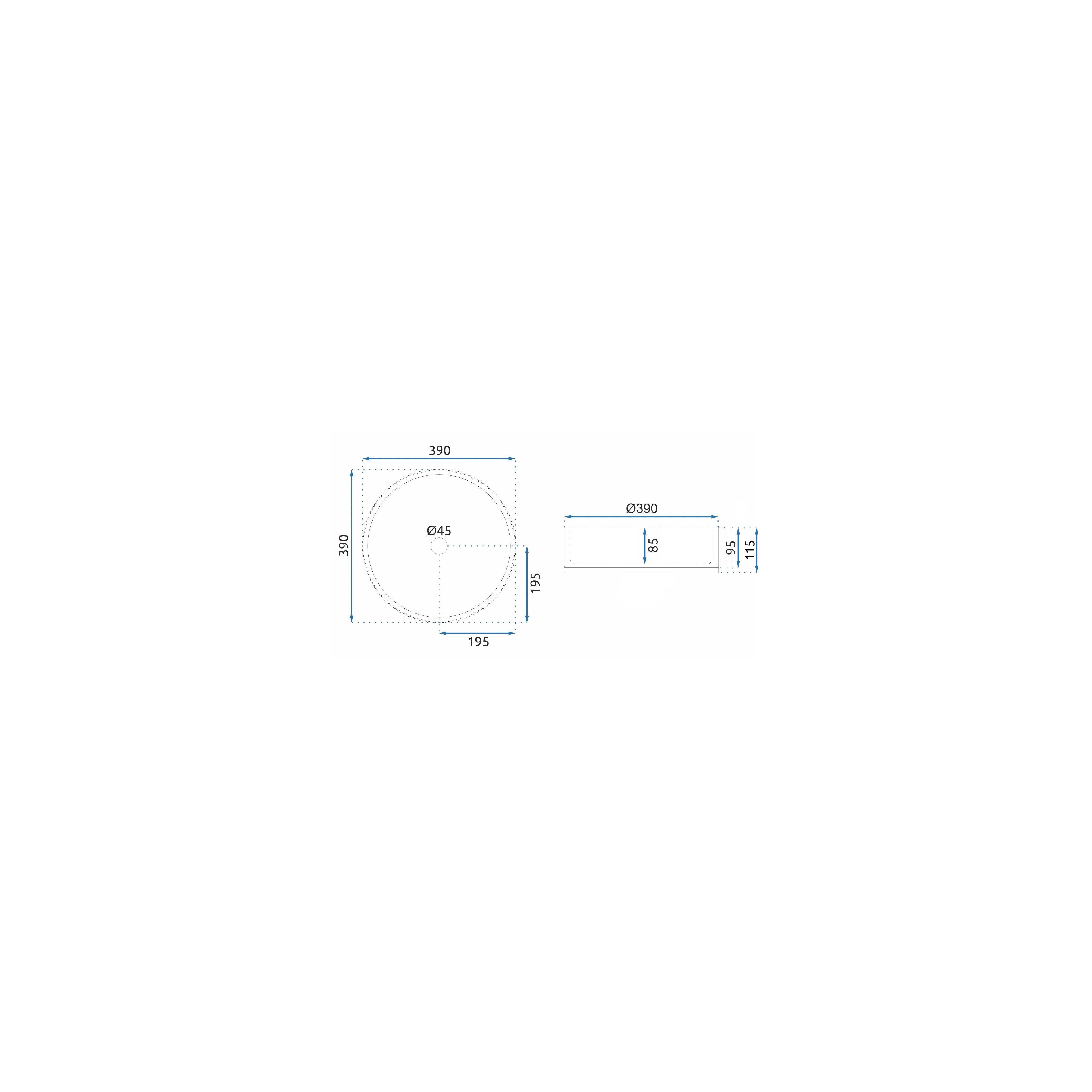 Countertop washbasin Rea Cristal Transparent 39