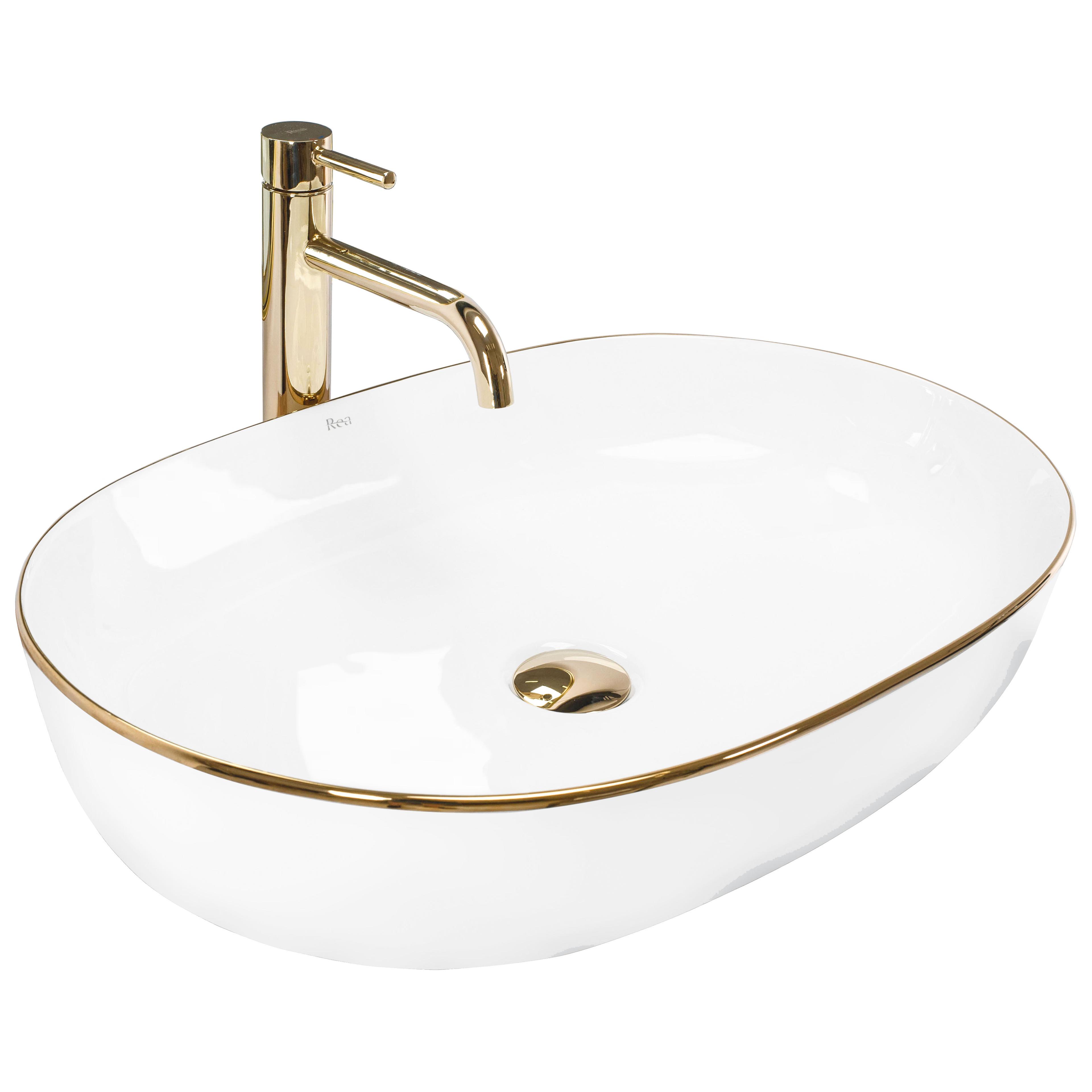 Rea CLEO 61 Gold Edge työtasopesuallas