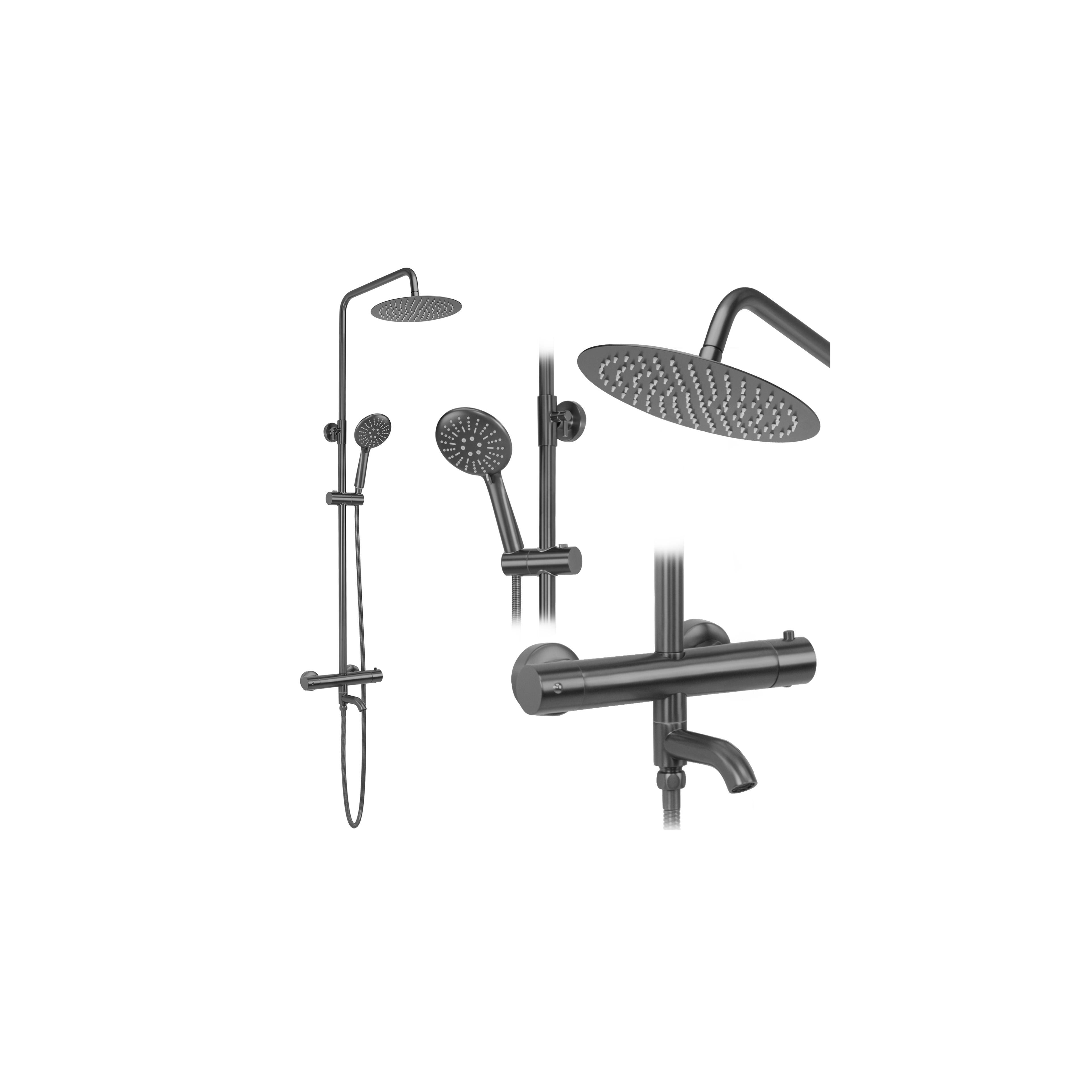 Thermostatic shower system Rea Lungo Titan
