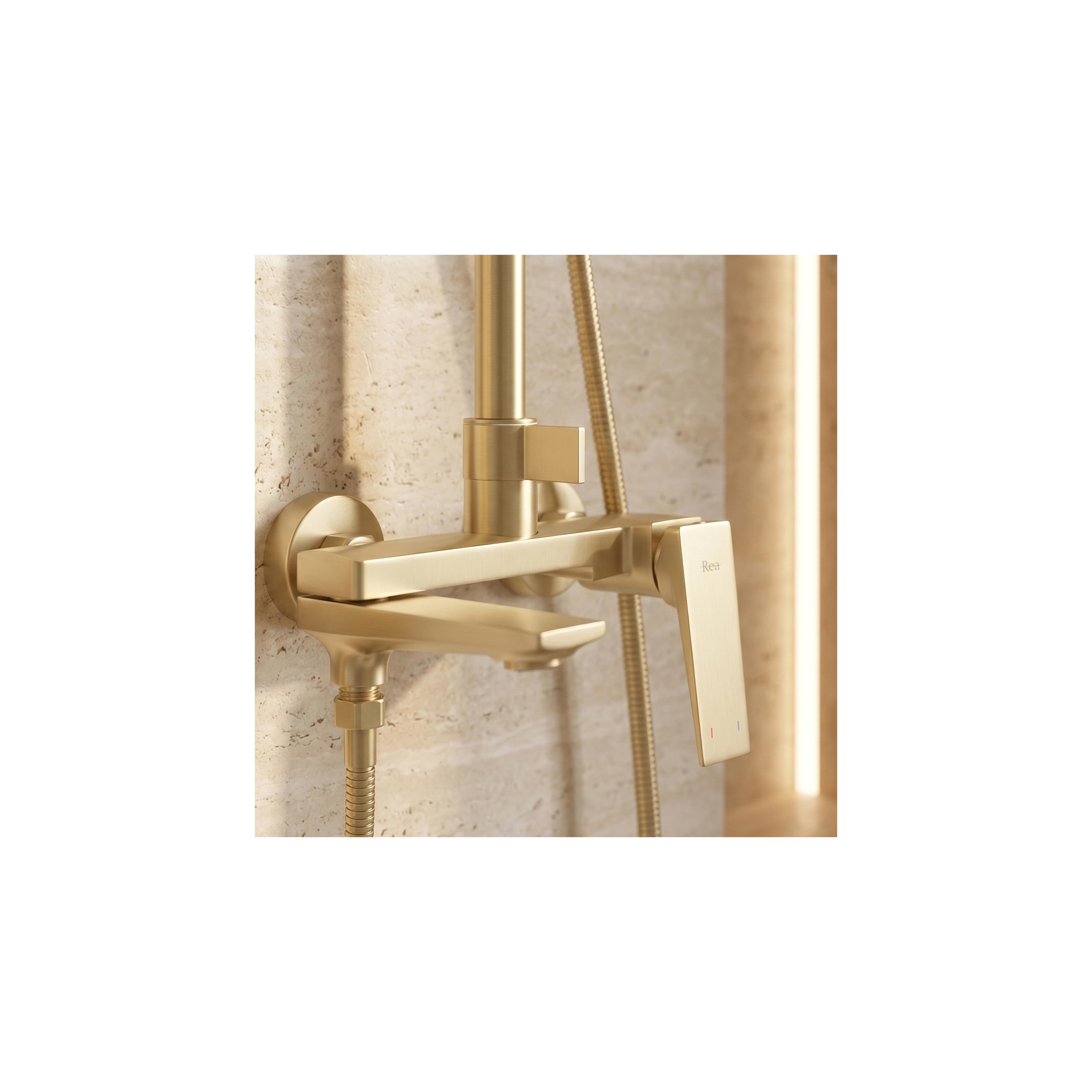 Shower set Rea Prime Brush Gold