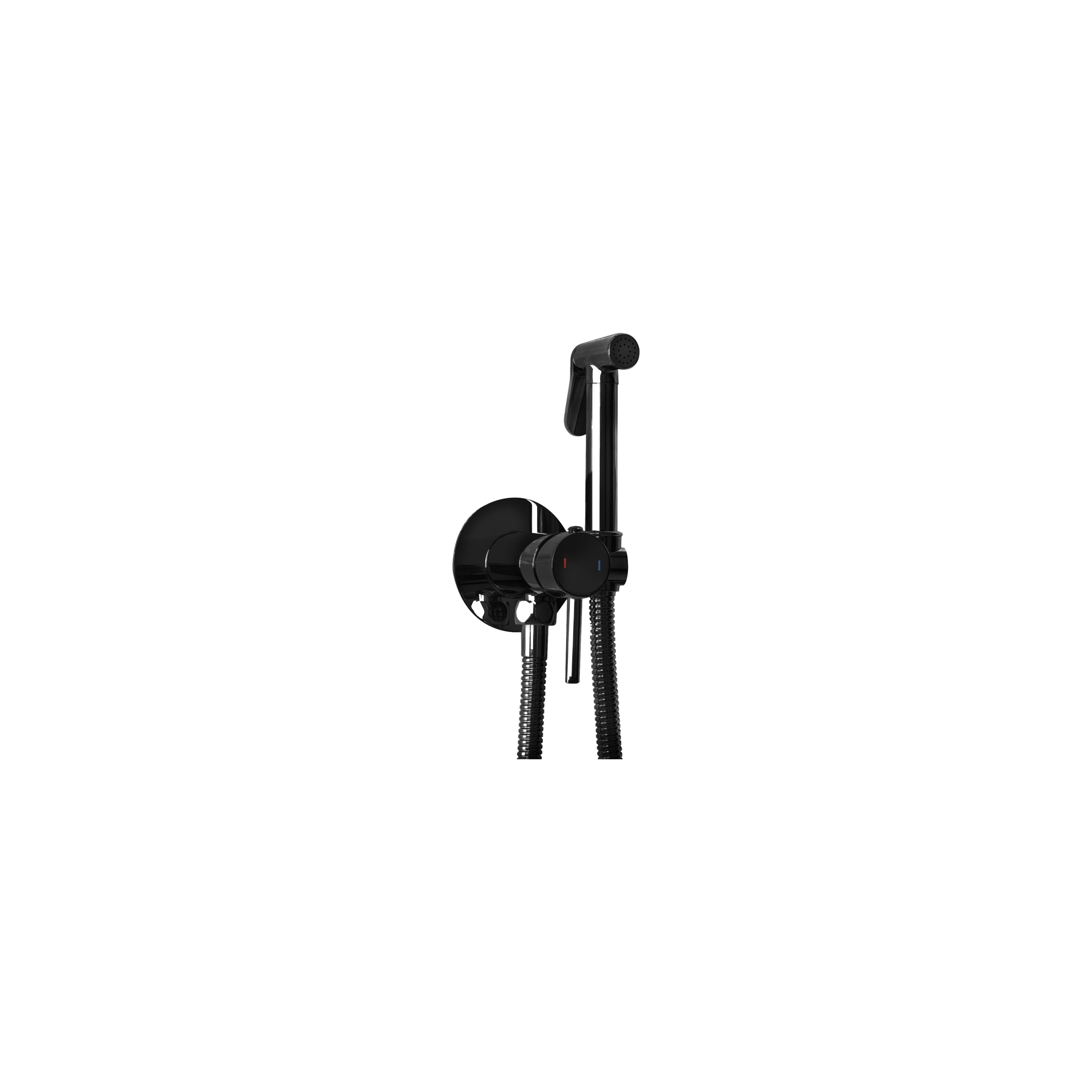 Miješalica za bide Loop Black Metallic