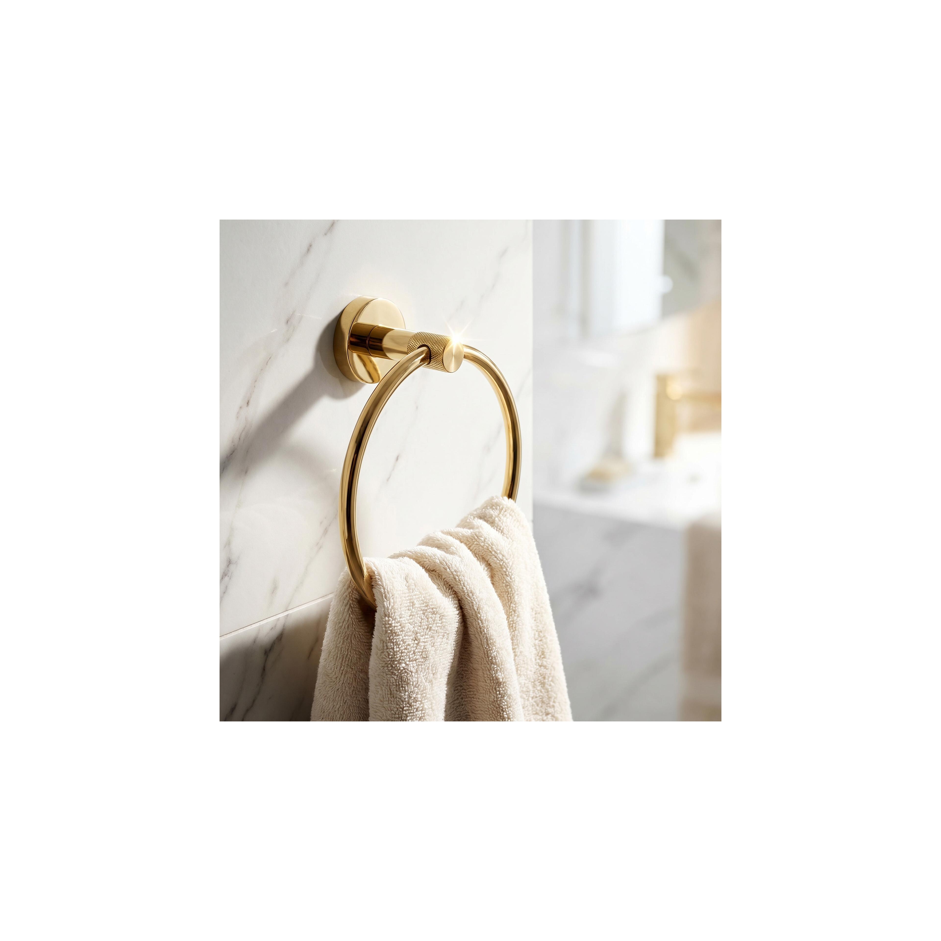 Bathroom hanger Ring 6610 Modern Gold