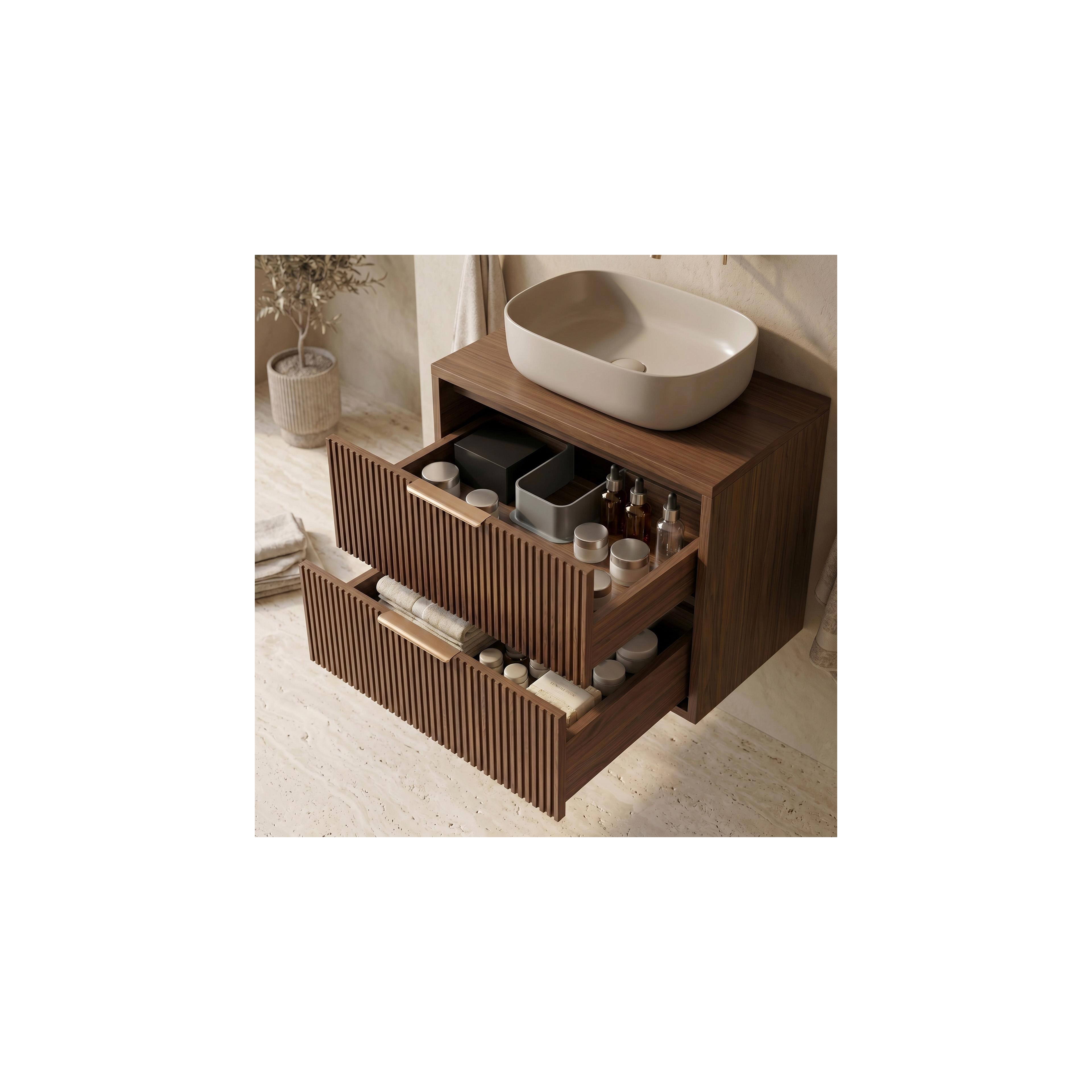 Bathroom vanity cabinet Rea Mono 80cm Brown