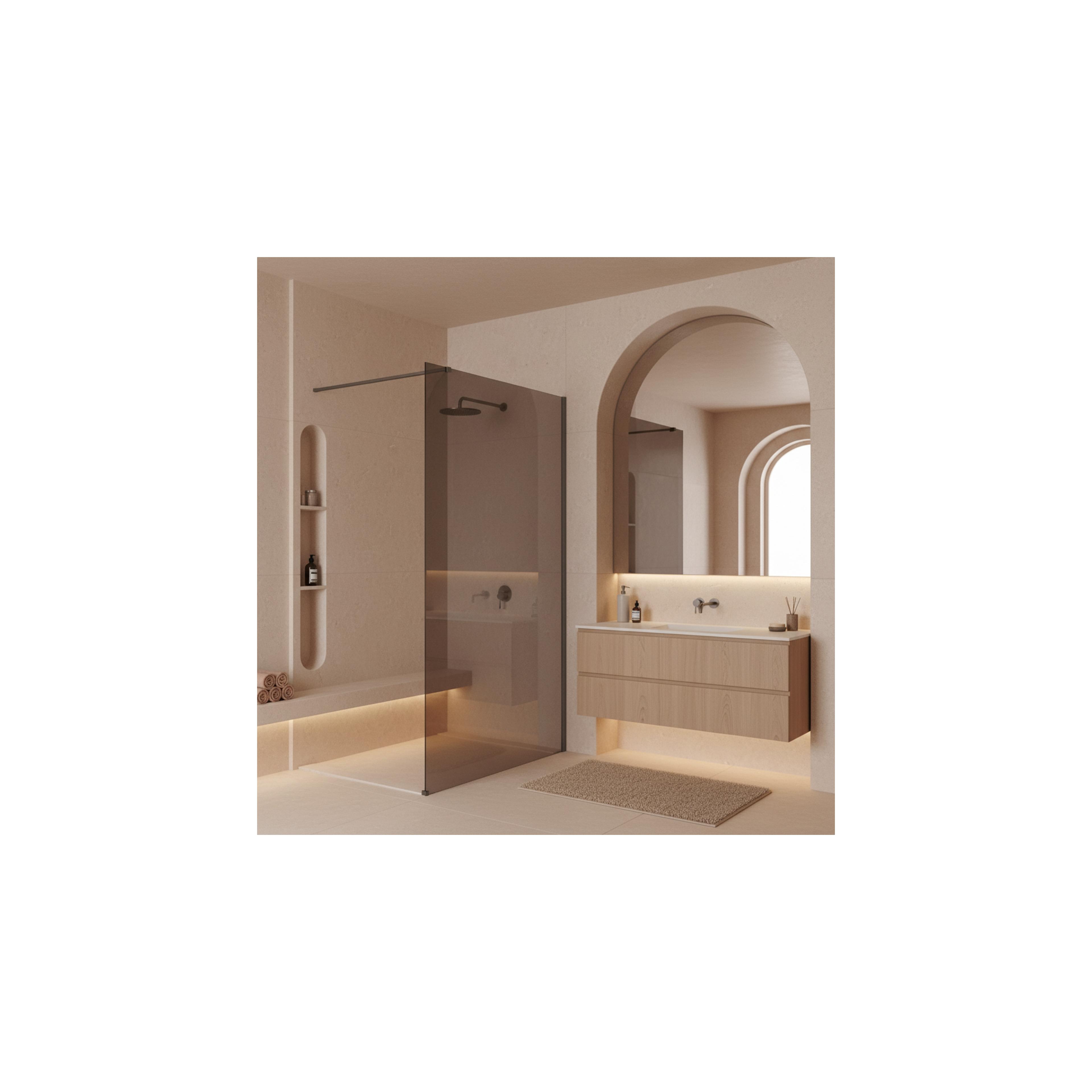 Paroi de douche Rea Flexi Brown / Titan 140