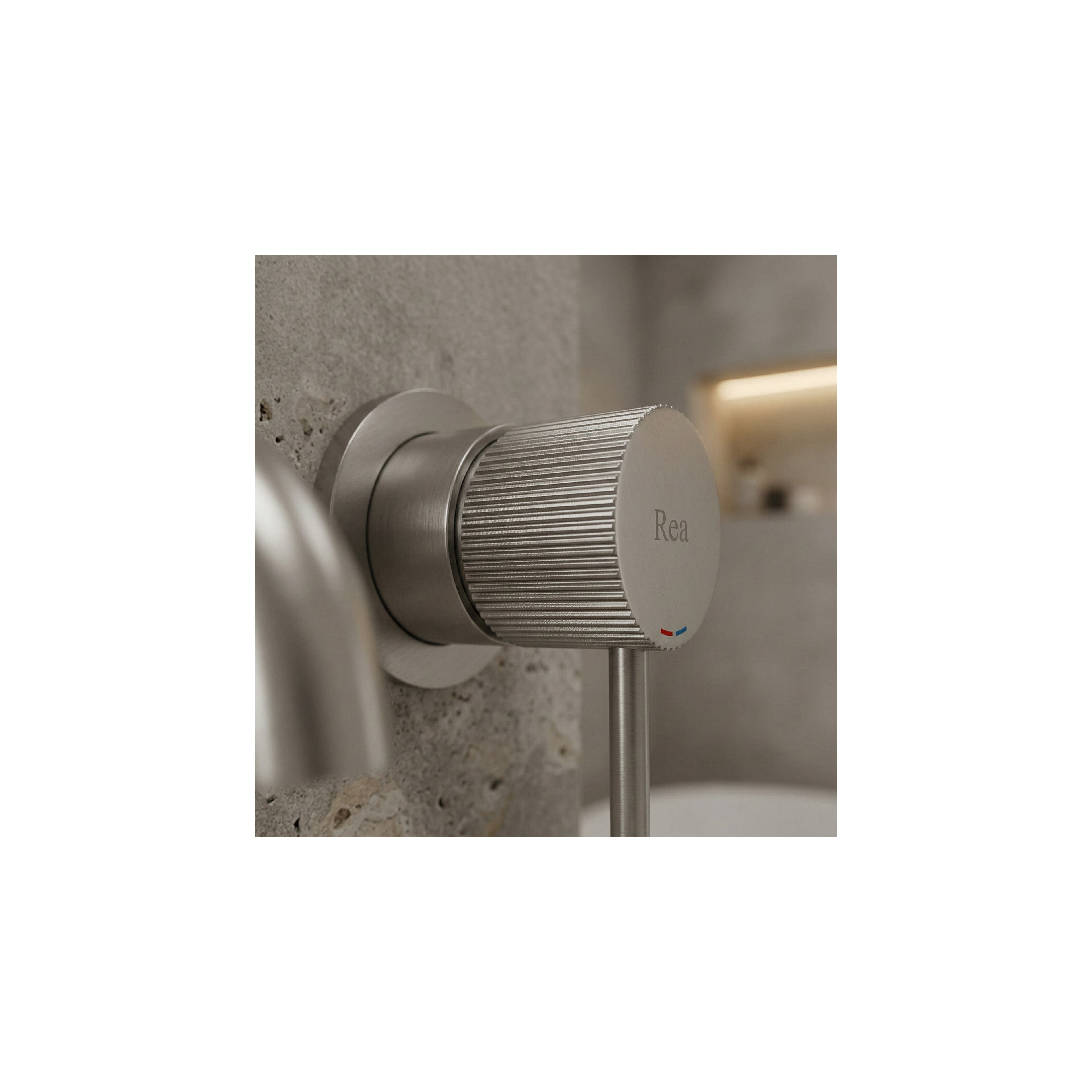 Falra szerelhető csaptelep Rea  Lungo Stripe Brush Nickel
