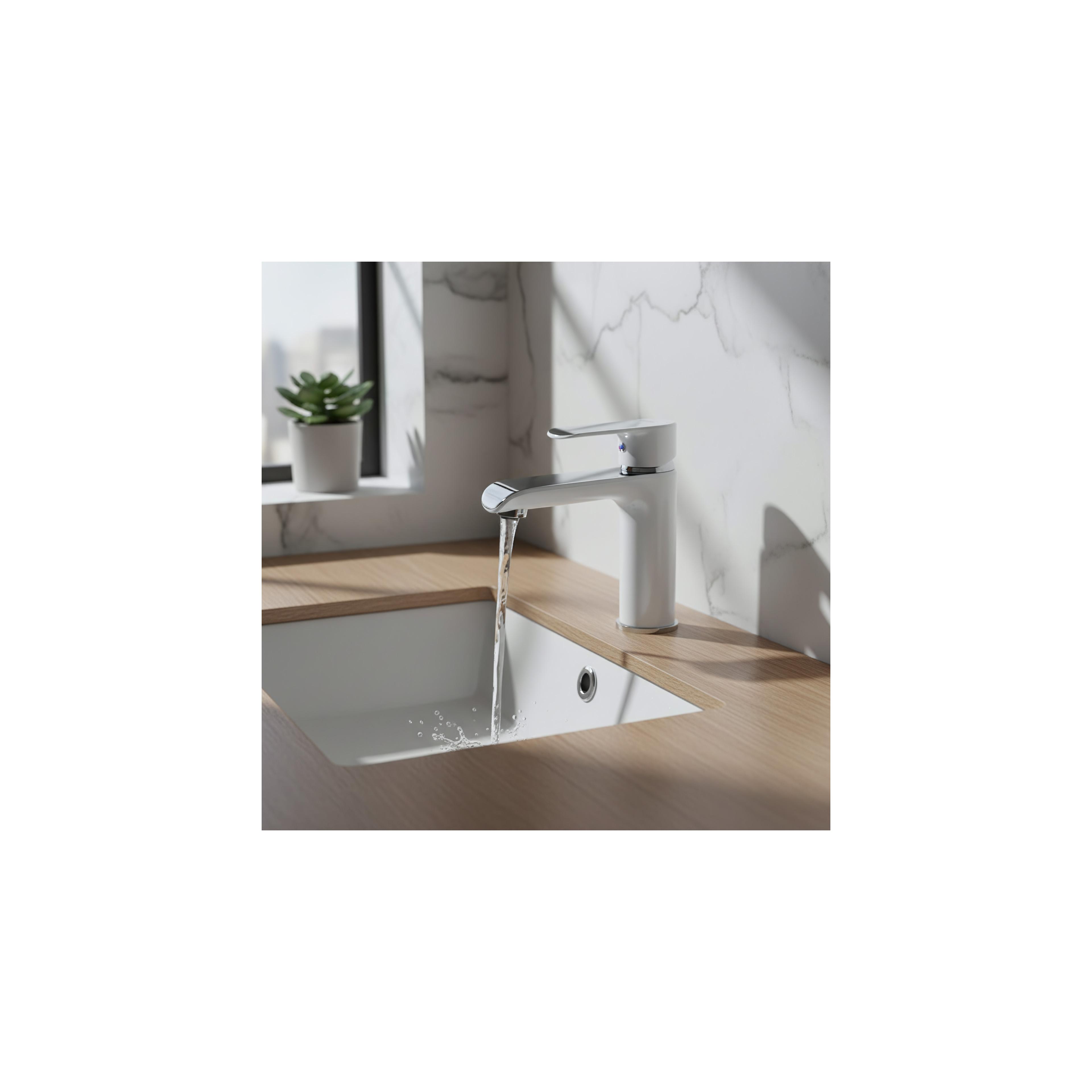 Baterie pentru baie REA Bloom White Chrom Low
