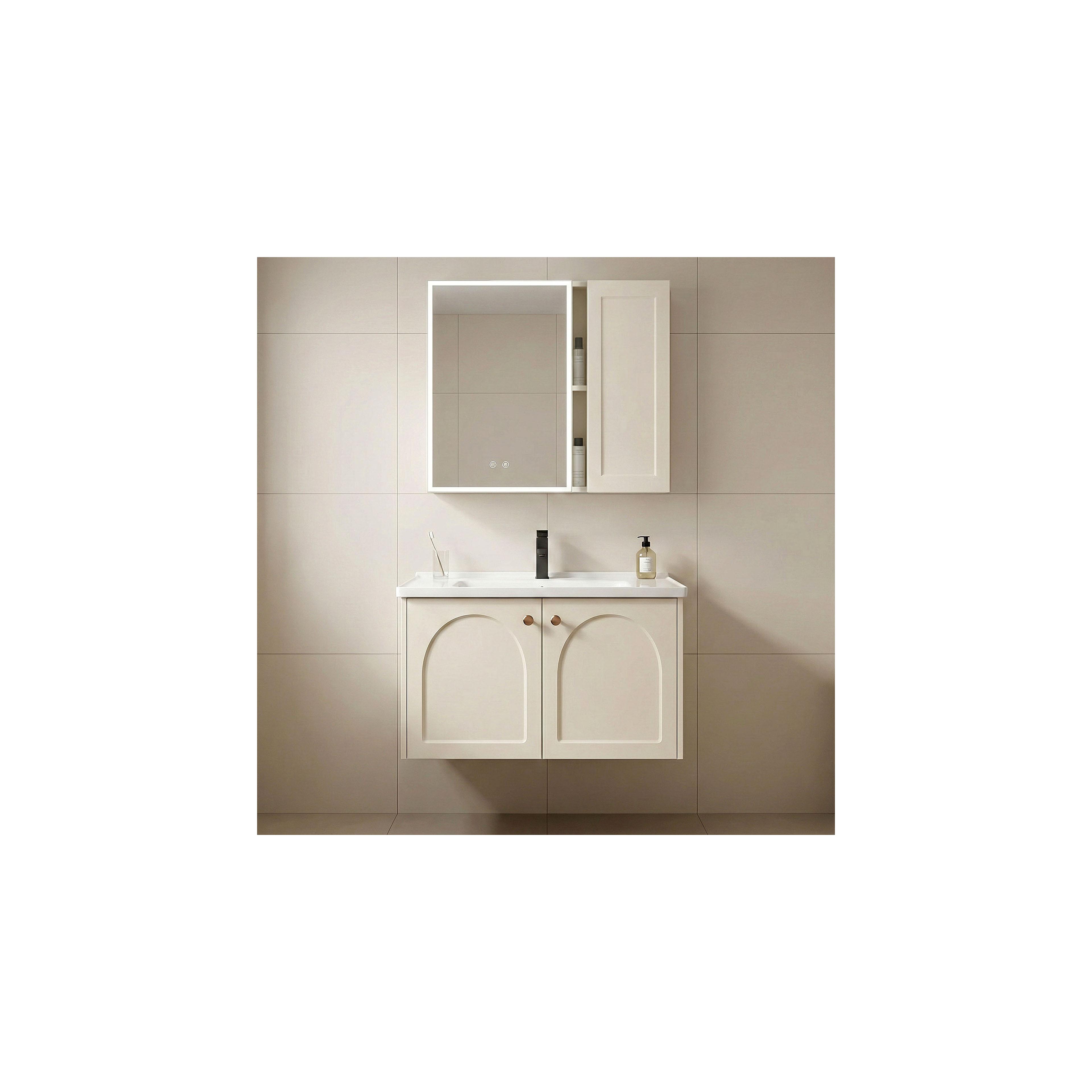 Bathroom furniture set with washbasin Denver 60cm Creme
