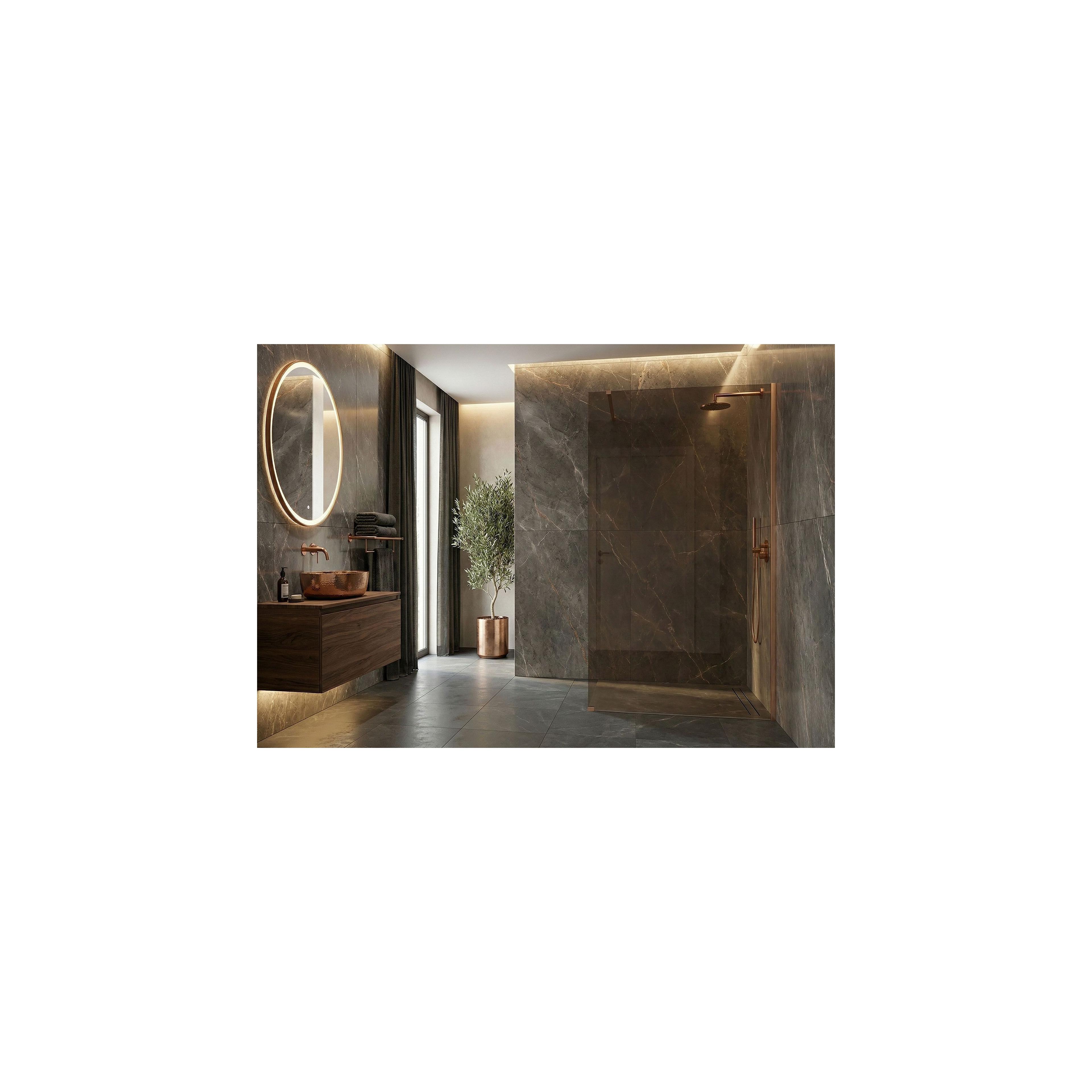 Paroi de douche Rea Flexi Brown / Brush Copper 130