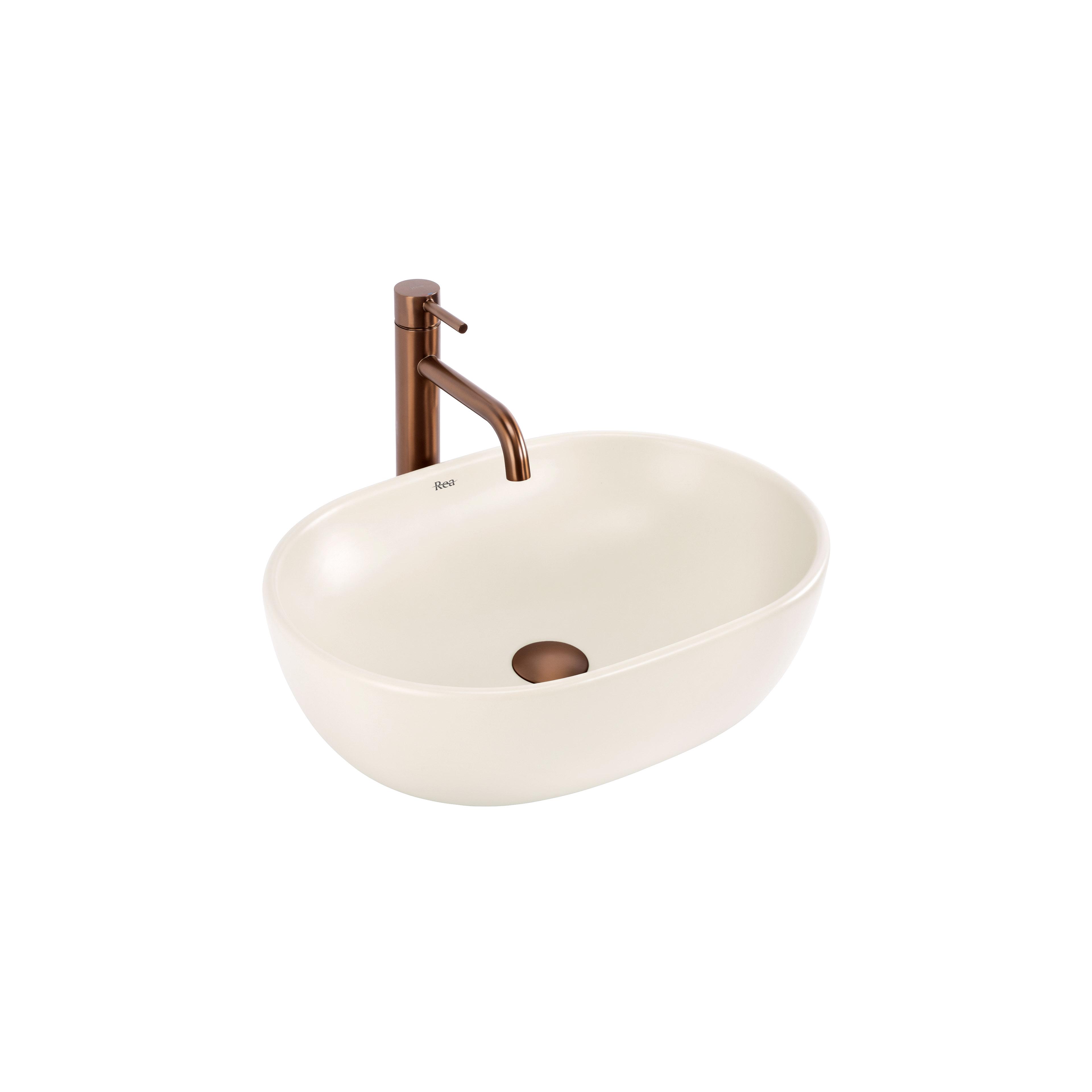Lavabo à Poser Rea Focus Creme